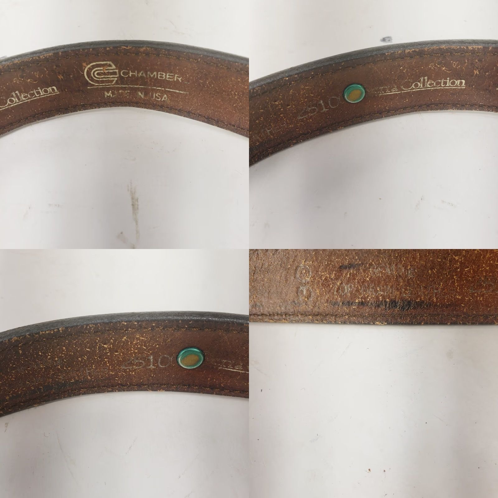 Vintage Chamber Collection Women Belt Brown Tooled Leather 1” Silver Conchos Size 30 Western Buckle Adjustable Vintage: No Size ONE SIZE - 8 Thumbnail