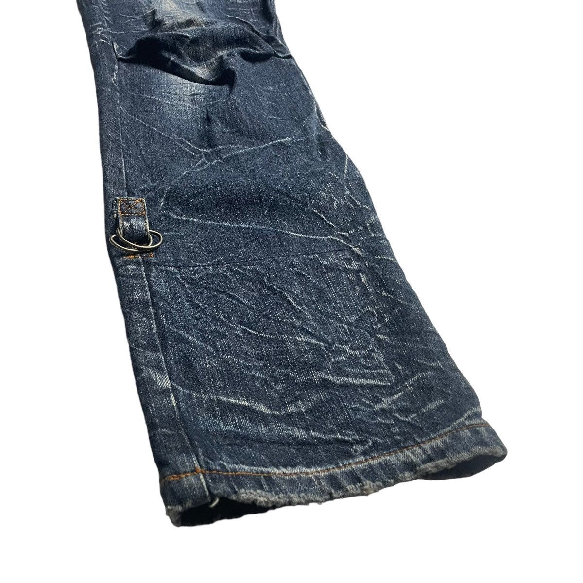If Six Was Nine × Japanese Brand × Le Grande Bleu (L.G.B.) 🇯🇵 VINTAGE NYLAUS DOUBLE WAIST DENIM PANTS Size US 30 / EU 46 - 5 Thumbnail