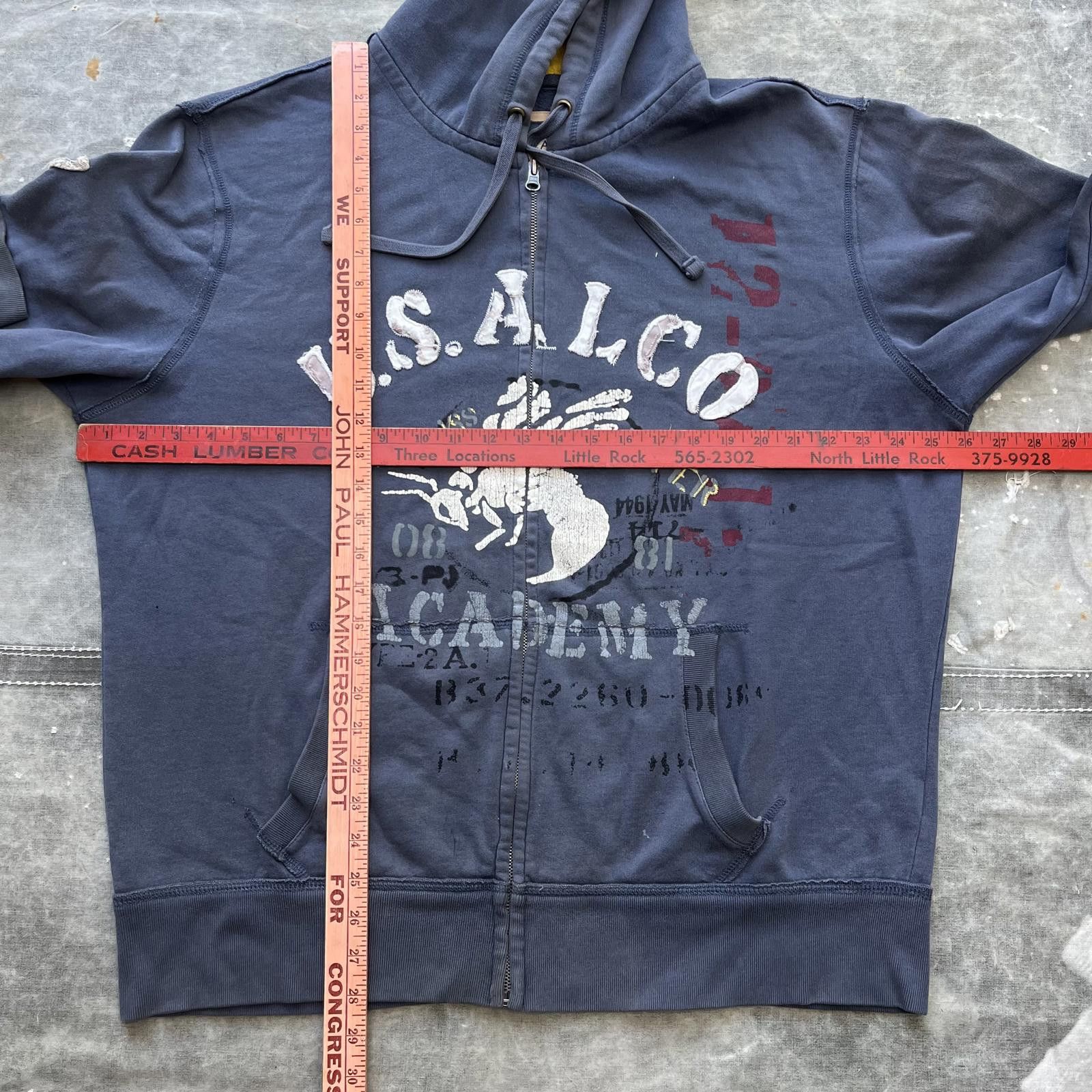 Vintage Vintage Y2K Grunge US Alco Academy Military Full Zip Hoodie Size US XL / EU 56 / 4 - 4 Thumbnail