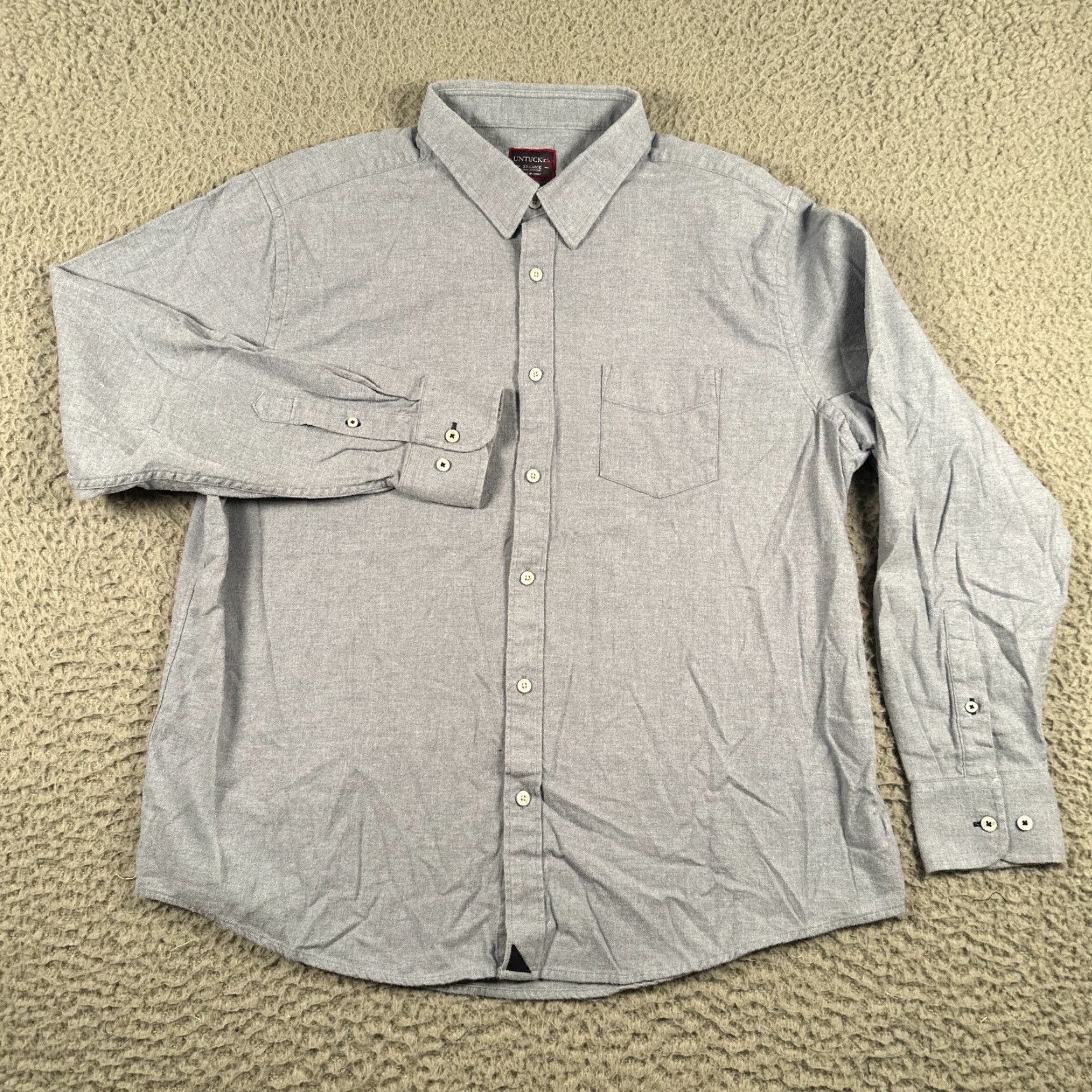 UNTUCKit UNTUCKit Flannel Shirt Men's 2XL Solid Blue Button Up Midweight Cotton Shirt UNTUCKit Flannel Shirt Men 2XL Solid Blue Button Up Midweight Cotton Size US XXL / EU 58 / 5 - 2 Thumbnail