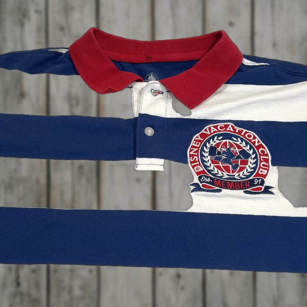 Disney Disney Vacation Club Member Rugby Polo Men XXL Mickey Mouse Stripes Short Sleeve Size US XXL / EU 58 / 5 - 1 Thumbnail