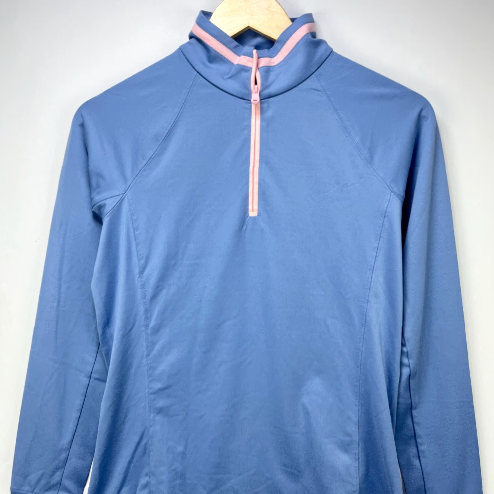 Ralph Lauren VINTAGE RLX Ralph Lauren Quarter Zip Athletic Long Sleeve Shirt Womens XS Blue Stretch Size XS / US 0-2 / IT 36-38 - 2 Thumbnail