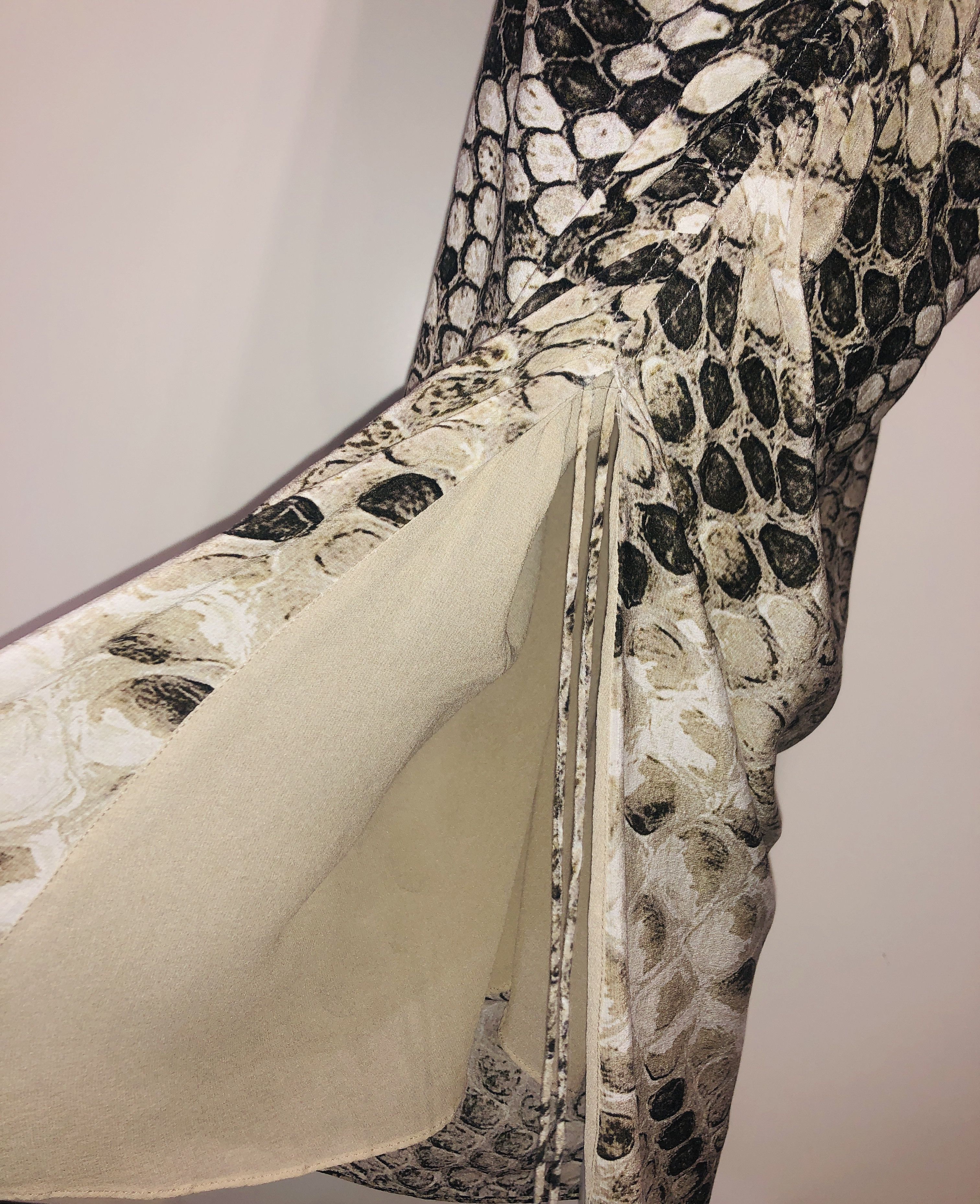 Roberto Cavalli Phyton silk printed Dress Size S / US 4 / IT 40 - 5 Thumbnail