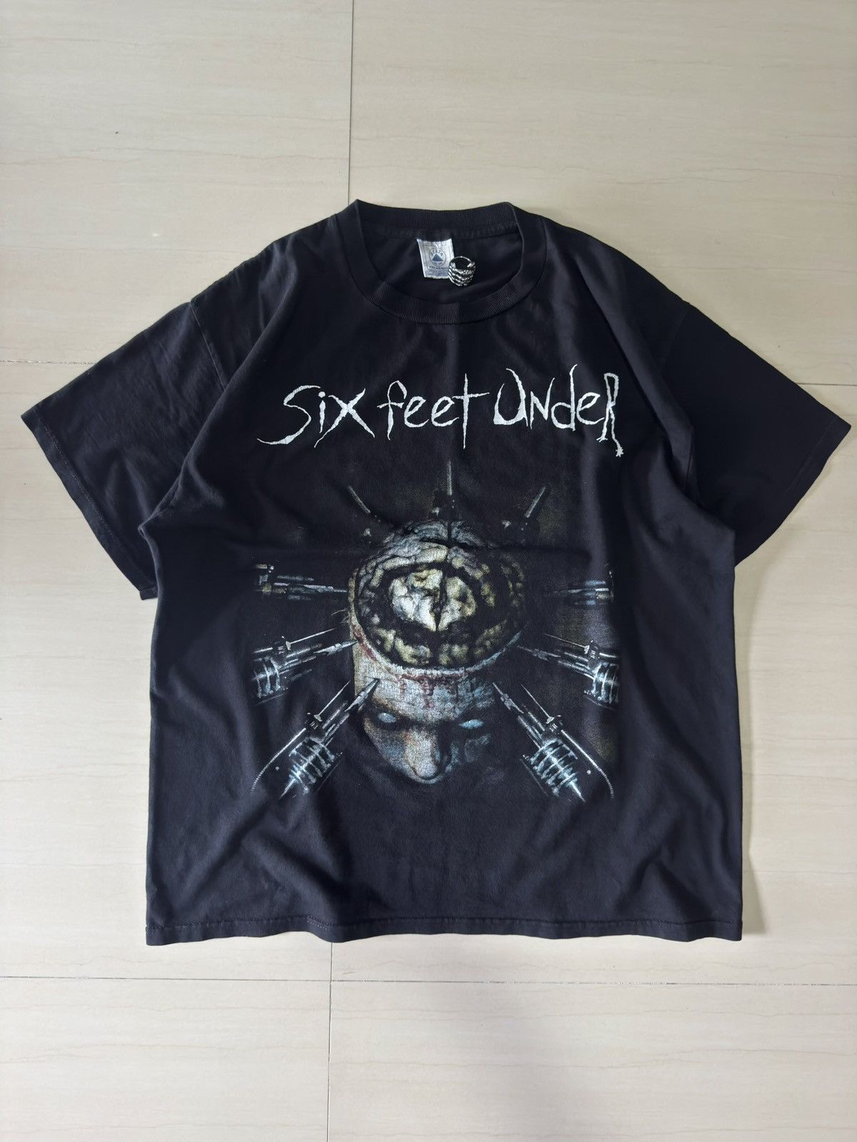 Band Tees 90s Six Feet Under Maximum Violence VTG Haunted Delta Shirt Size US L / EU 52-54 / 3 - 3 Thumbnail
