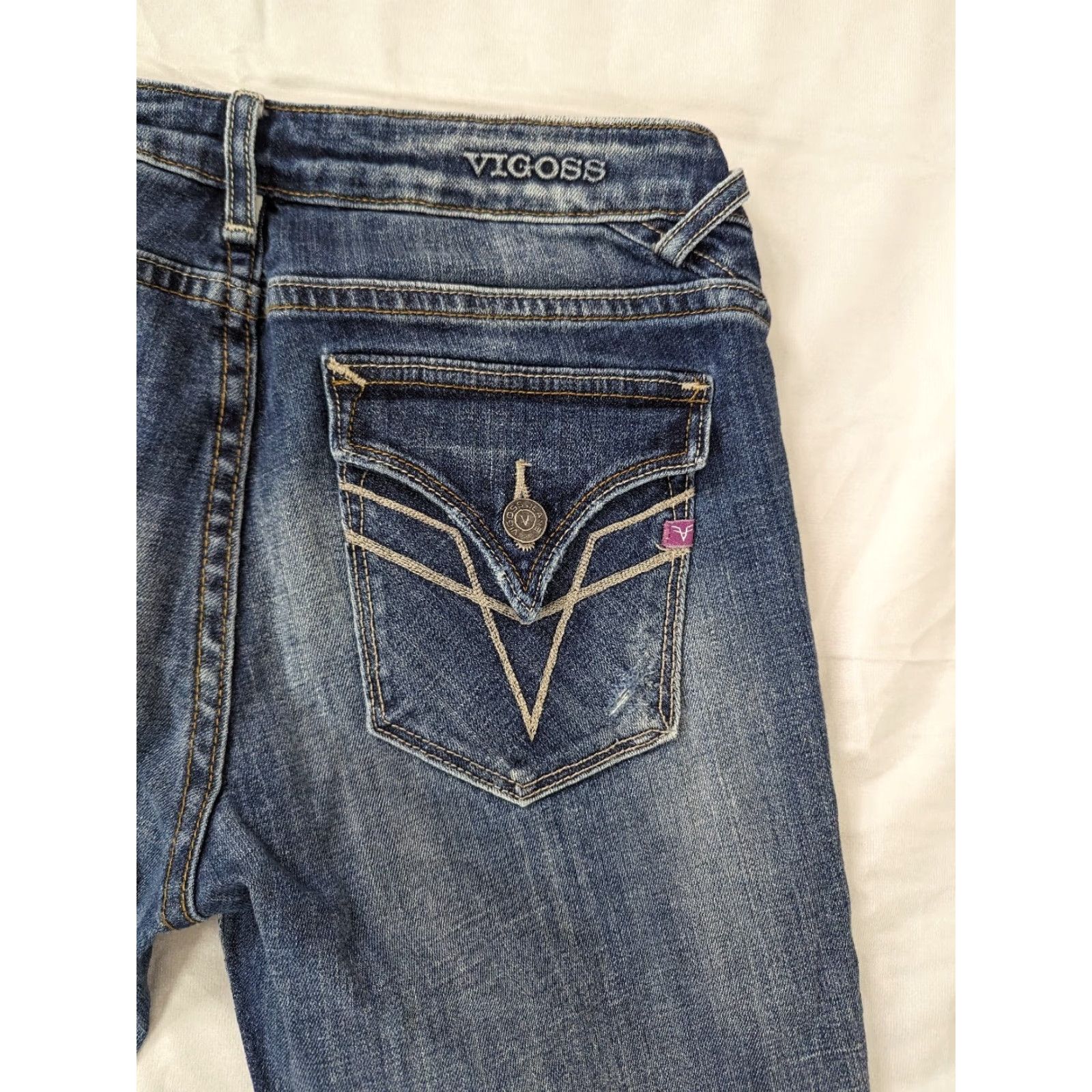 Vintage VIGOSS The New York Skinny Jeans Women's 5/6 30x30 Stretch Denim M6W Size 27" / US 4 / IT 40 - 3 Thumbnail