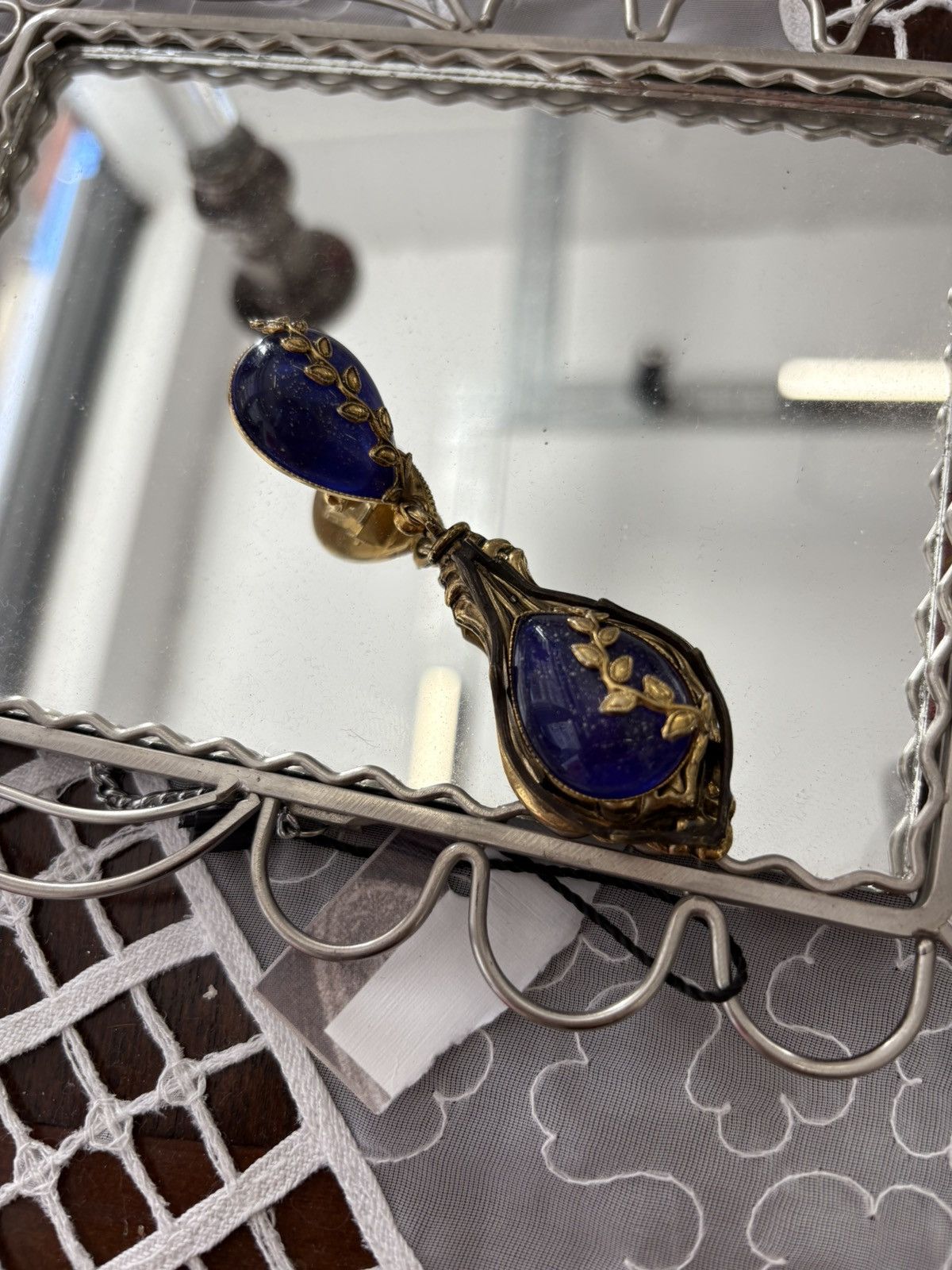 Vintage Designer Tu-Khan Italy drop clip earring Size ONE SIZE - 7 Thumbnail