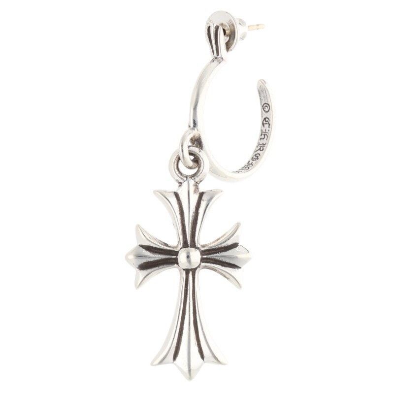 Chrome Hearts Chrome Hearts Tiny CH Cross Hoop Earring Size ONE SIZE - 1 Thumbnail