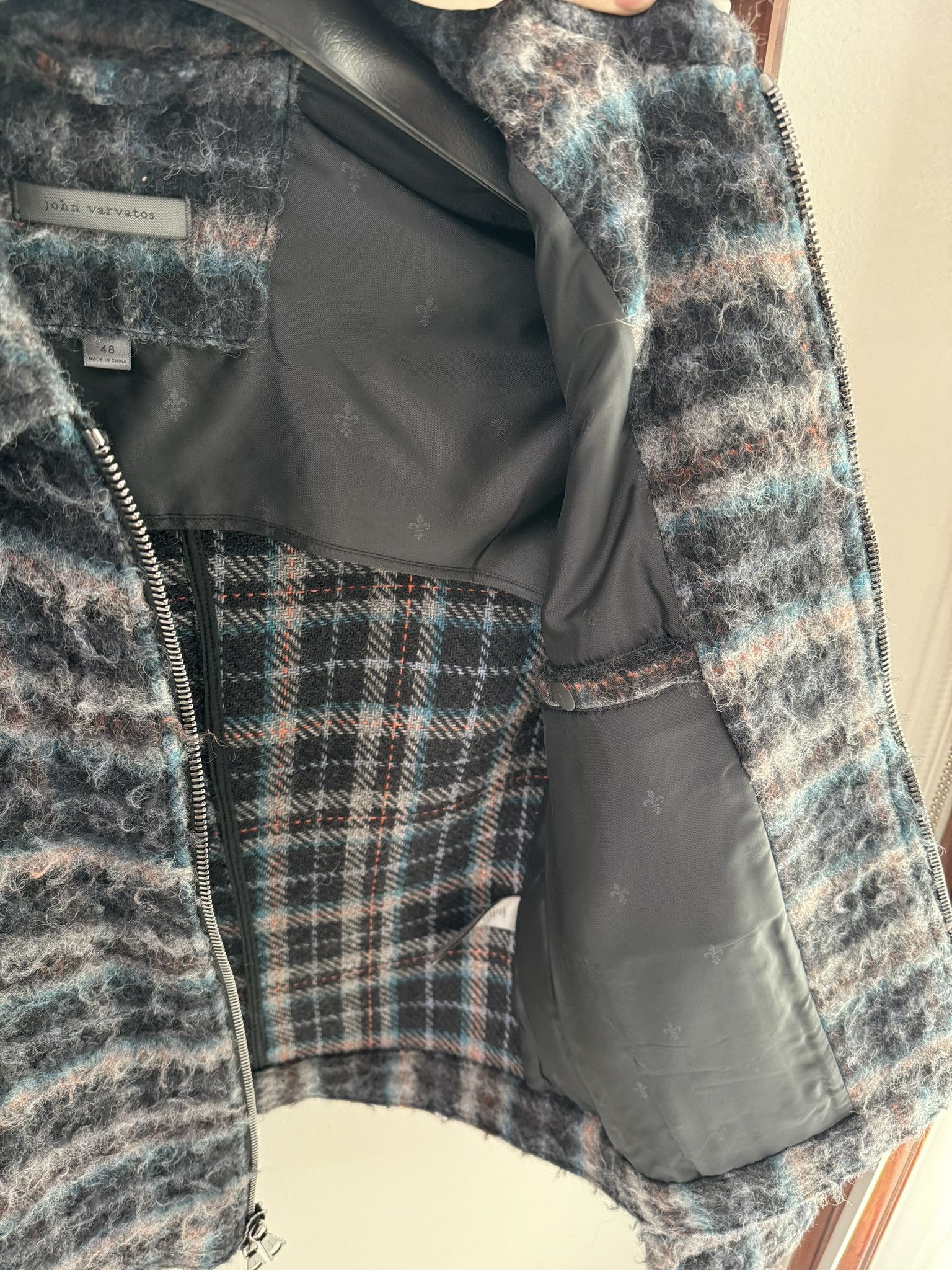 John Varvatos JOHN VARVATOS 'Baxter' Wool Plaid Trucker Jacket MSRP$$1298 Size US M / EU 48-50 / 2 - 6 Thumbnail