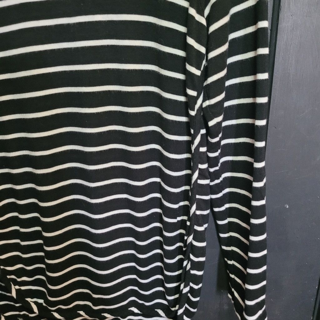Other market & spruce, black & white striped shirt, Size M nwot Size L / US 10 / IT 46 - 5 Thumbnail