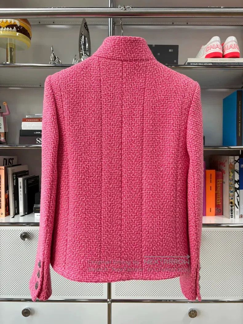 Chanel Chanel 22k pink tweed single-breasted four-pocket stand-up Size XS / US 0-2 / IT 36-38 - 3 Thumbnail