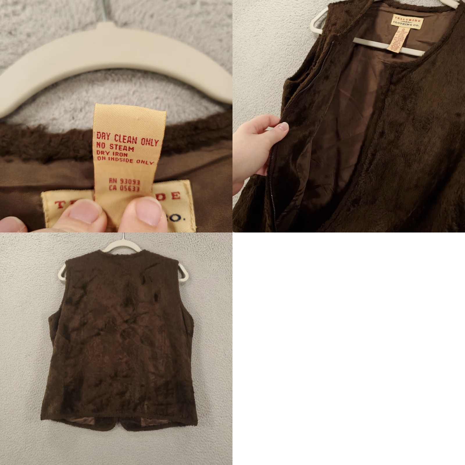 Vintage VINTAGE Telluride Vest Soft Jacket Brown Faux Fur Full Zip Lined Size 12 Womens Size XL / US 12-14 / IT 48-50 - 8 Thumbnail