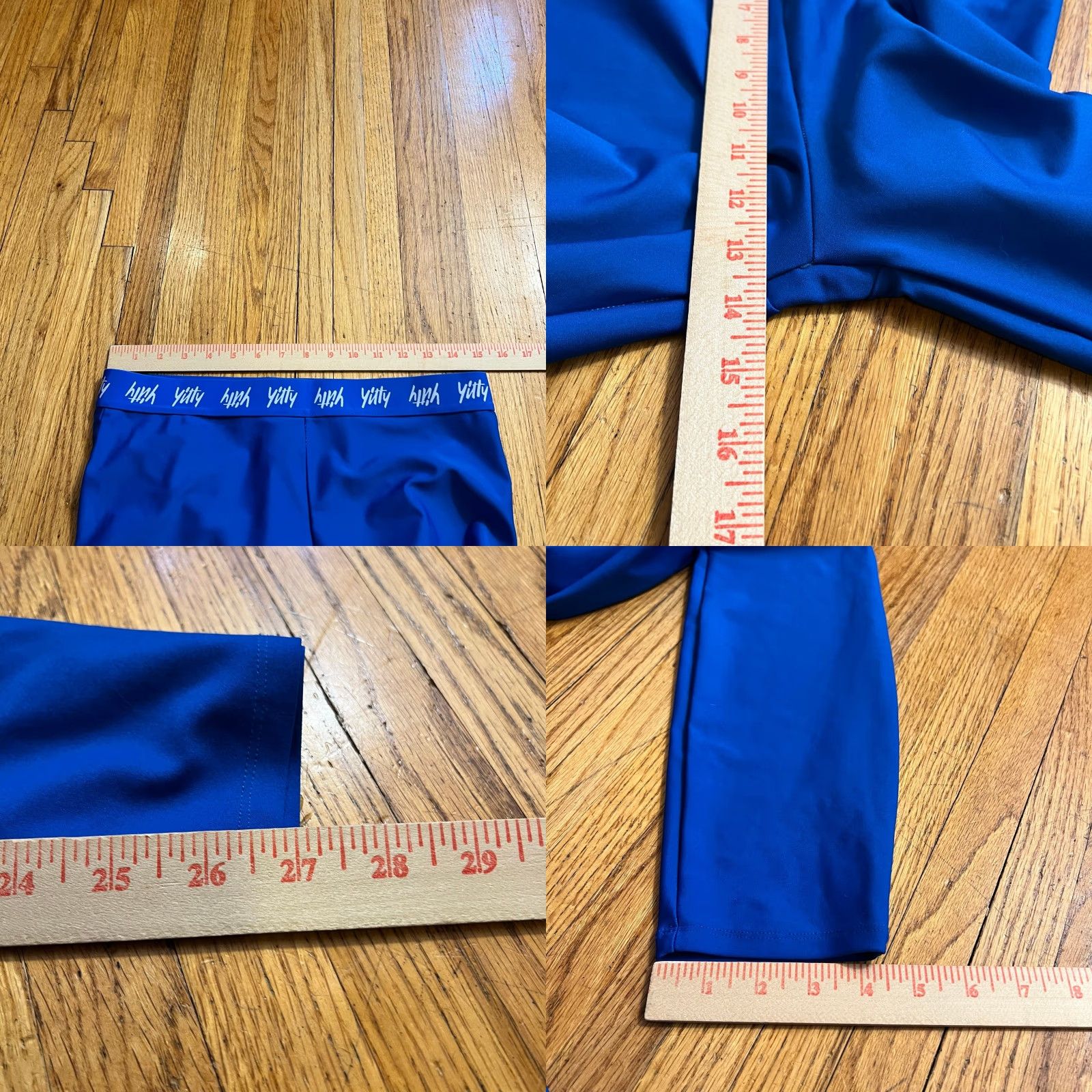 Vintage Yitty Leggings Womens 1X Blue High Rise Compression Pants Size 40" / US 18 - 8 Thumbnail