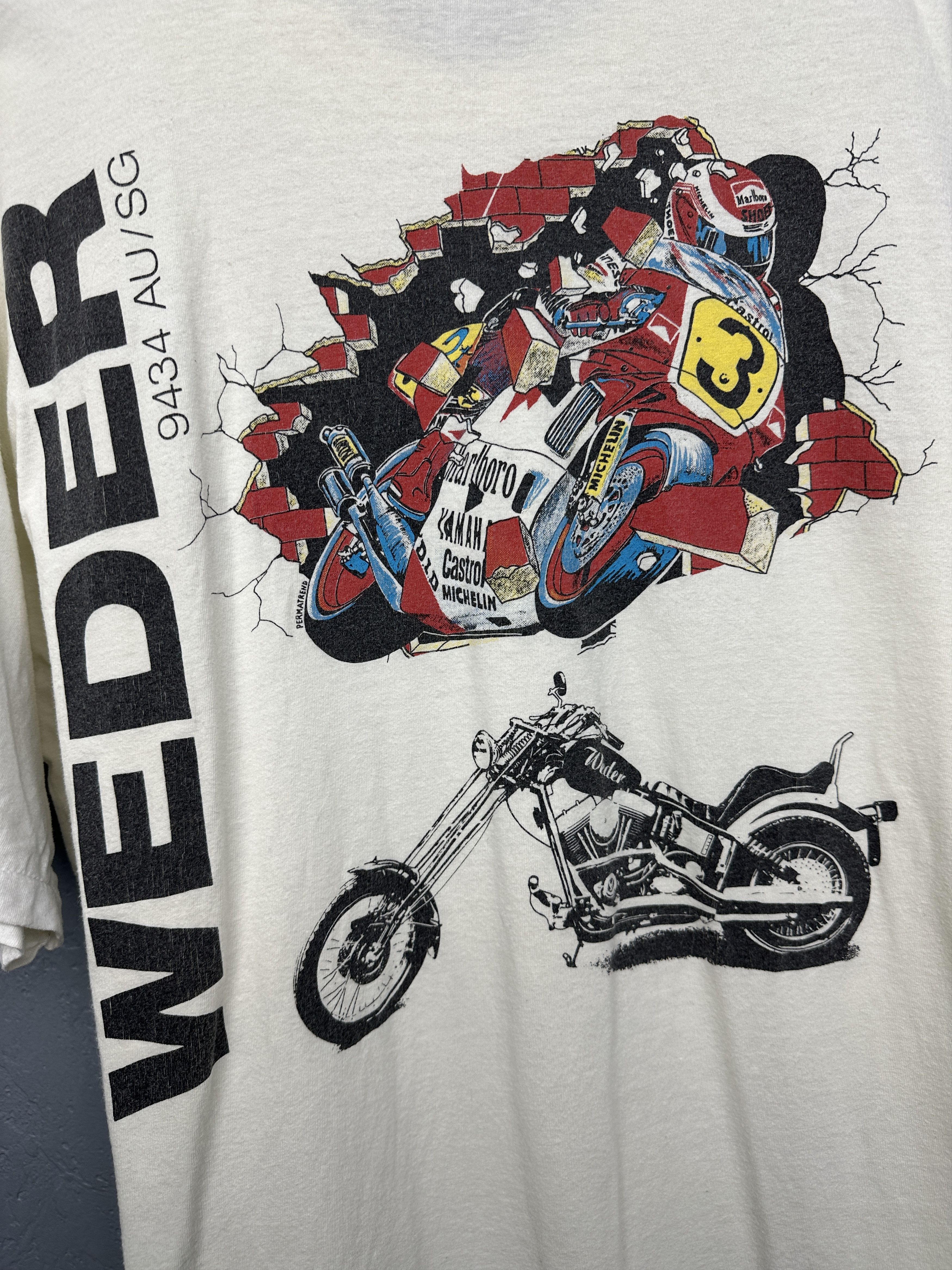 Yamaha Weder Motosport 90s Vintage Racing T-Shirt Yamaha Size US M / EU 48-50 / 2 - 3 Thumbnail