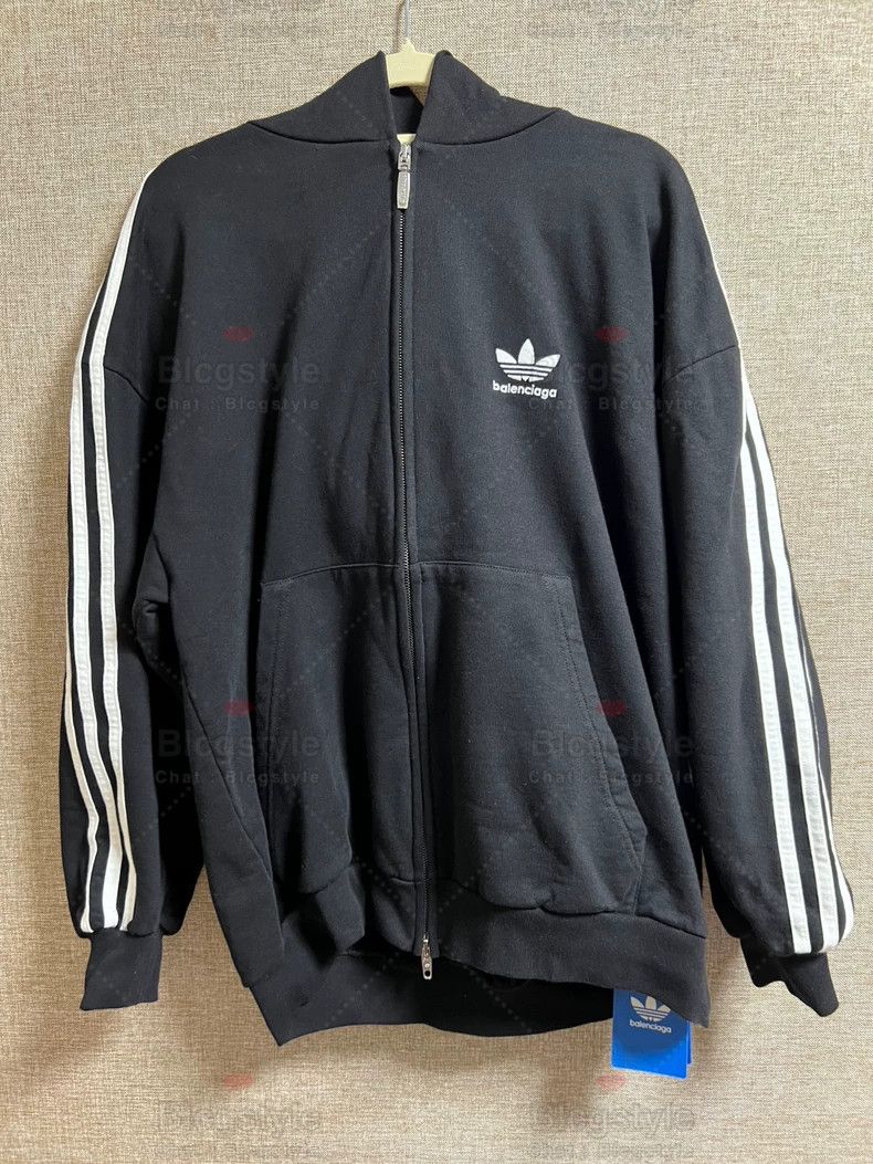 Balenciaga Balenciaga Embroidered Logo Zip-up Hooded Sweatshirt Jacke Size US M / EU 48-50 / 2 - 1 Thumbnail
