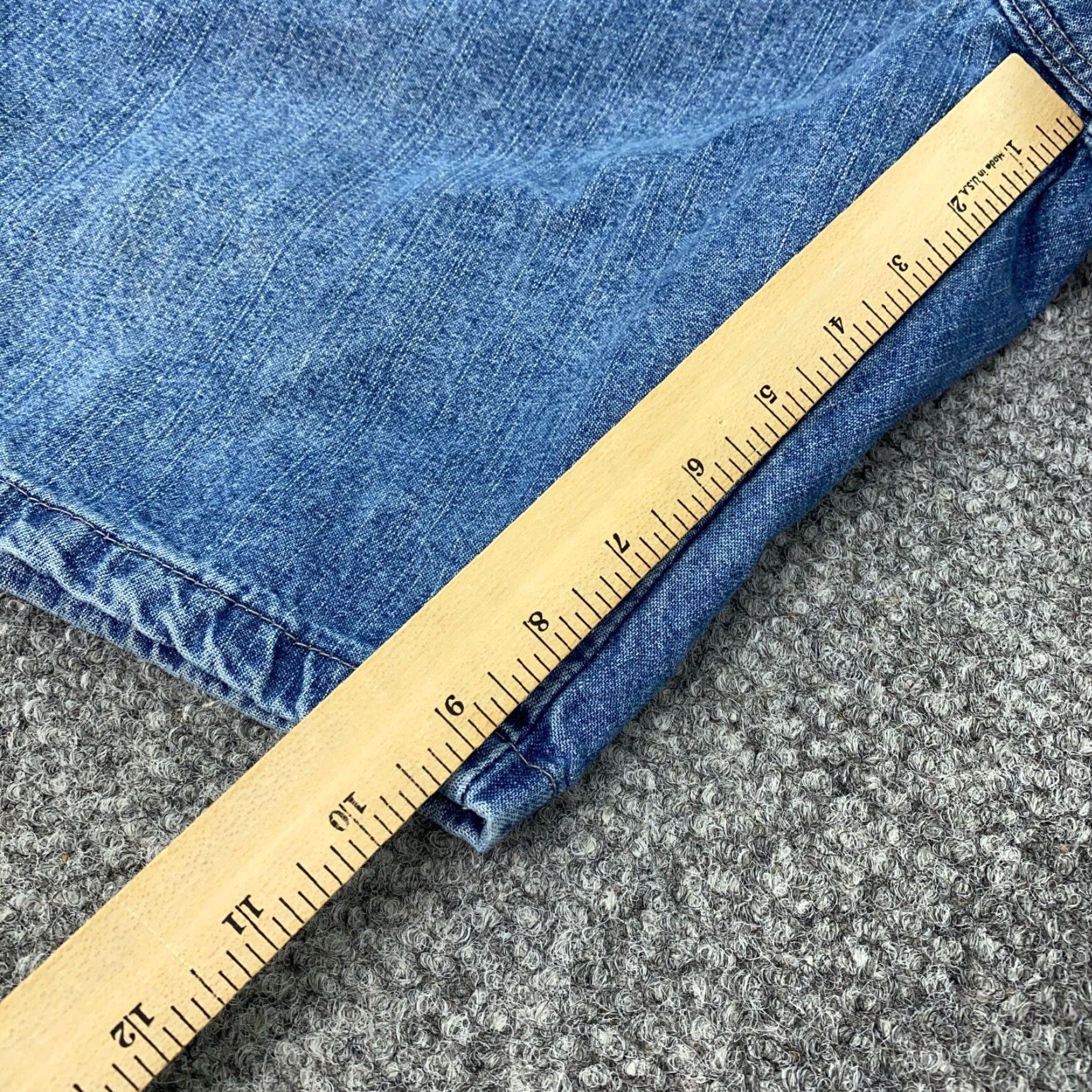 Wrangler WRANGLER Denim Bermuda Shorts Men's Size 38 Blue Faded Casual Travel Size US 38 / EU 54 - 5 Thumbnail