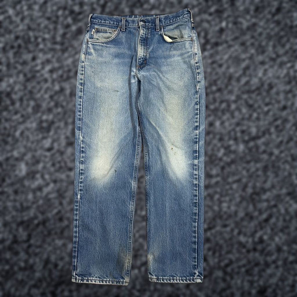 Carhartt Carhartt Mens Jeans 34x32 Blue Denim Loose Fit Workwear Carpenter Pants Jeans Regular Mens Blue Workwear Carhartt 34 32 Size US 34 / EU 50 - 1 Thumbnail