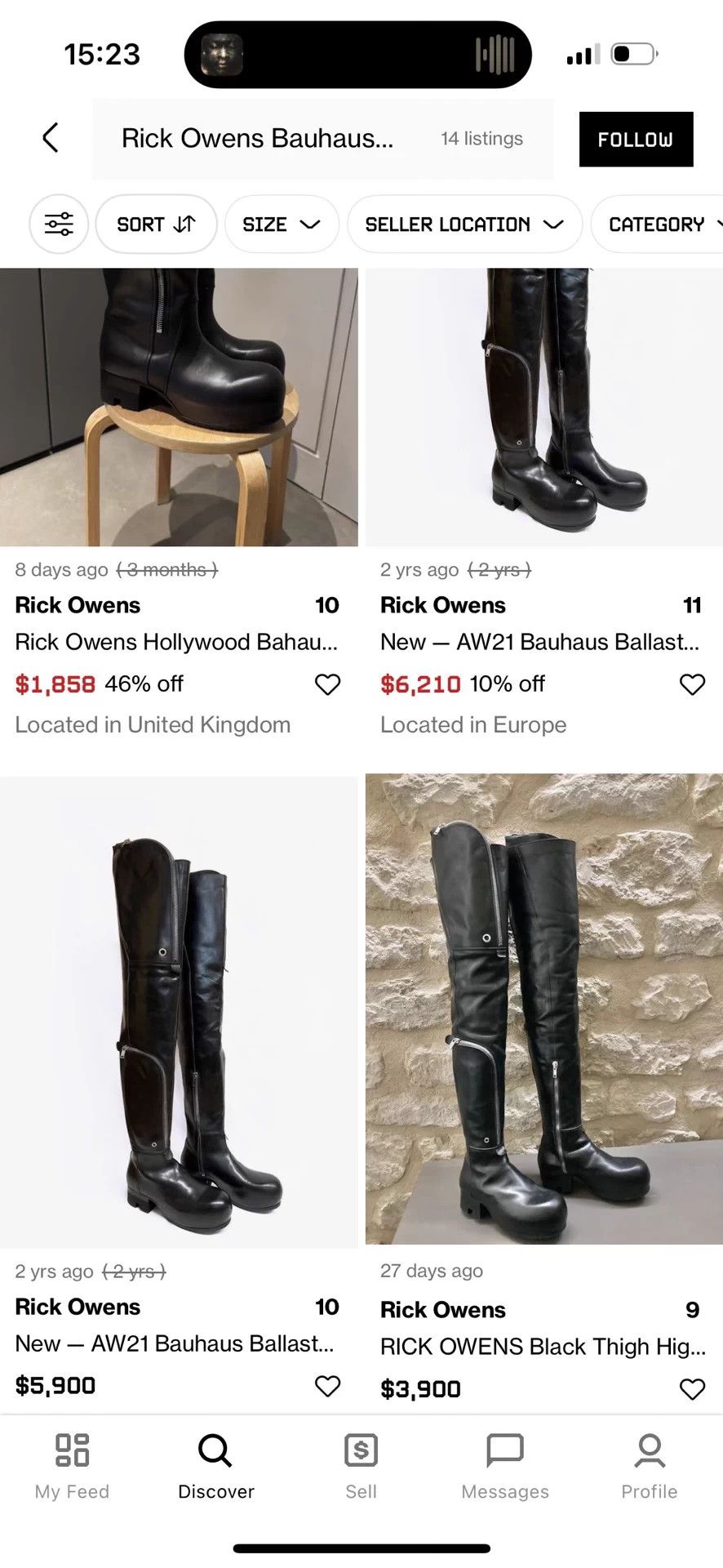 Rick Owens Rick Owens Bauhaus Ballast 39.5 Overknee Boot Runway Size US 8.5 / IT 38.5 - 4 Thumbnail