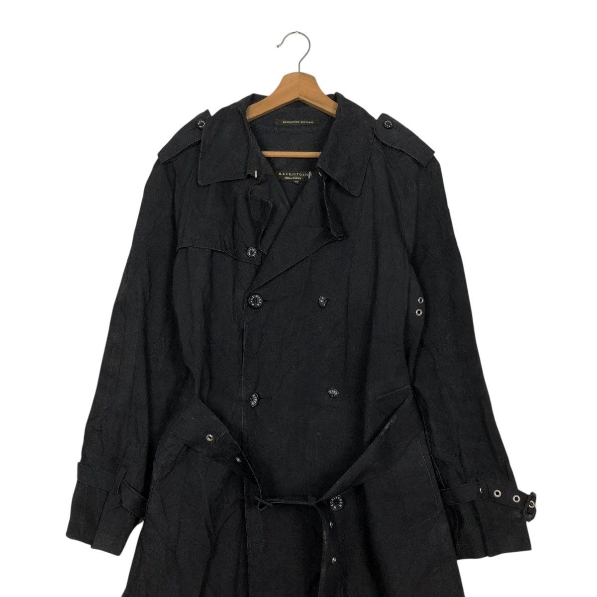 Mackintosh 🔥VINTAGE LONG JACKET WAX DESIGN RICH BLACK MACKINTOSH Size US M / EU 48-50 / 2 - 4 Thumbnail