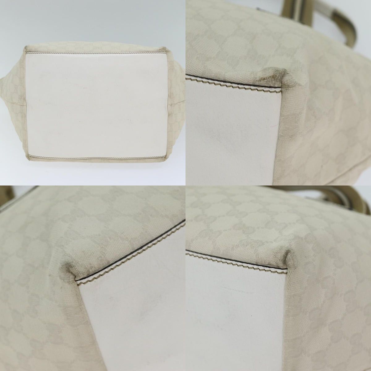 Gucci GUCCI GG Canvas Tote Bag White Size ONE SIZE - 10 Thumbnail