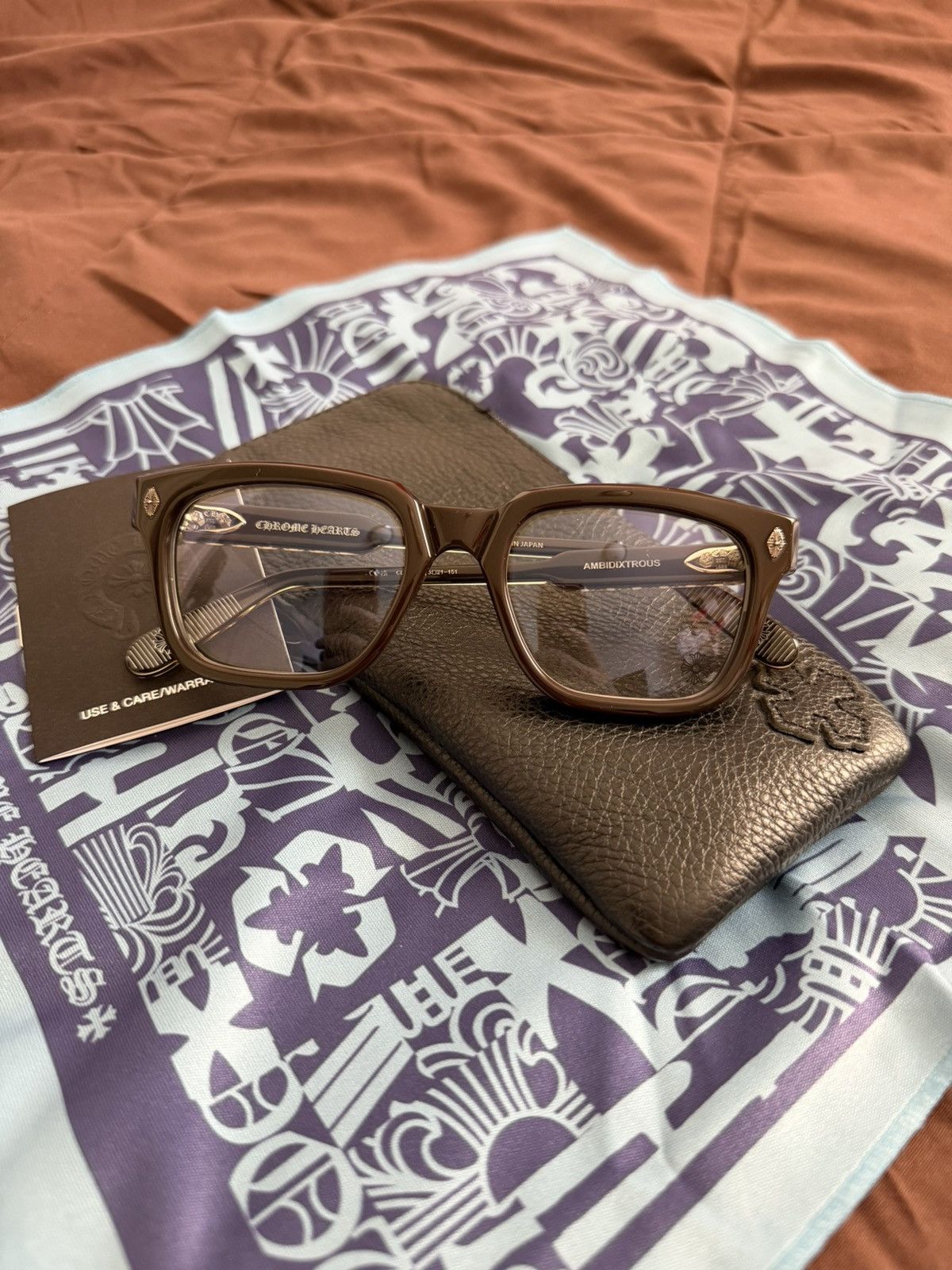 Chrome Hearts AMBIDIXTROUS Glasses Brown & Sterling Silver Size ONE SIZE - 1 Thumbnail