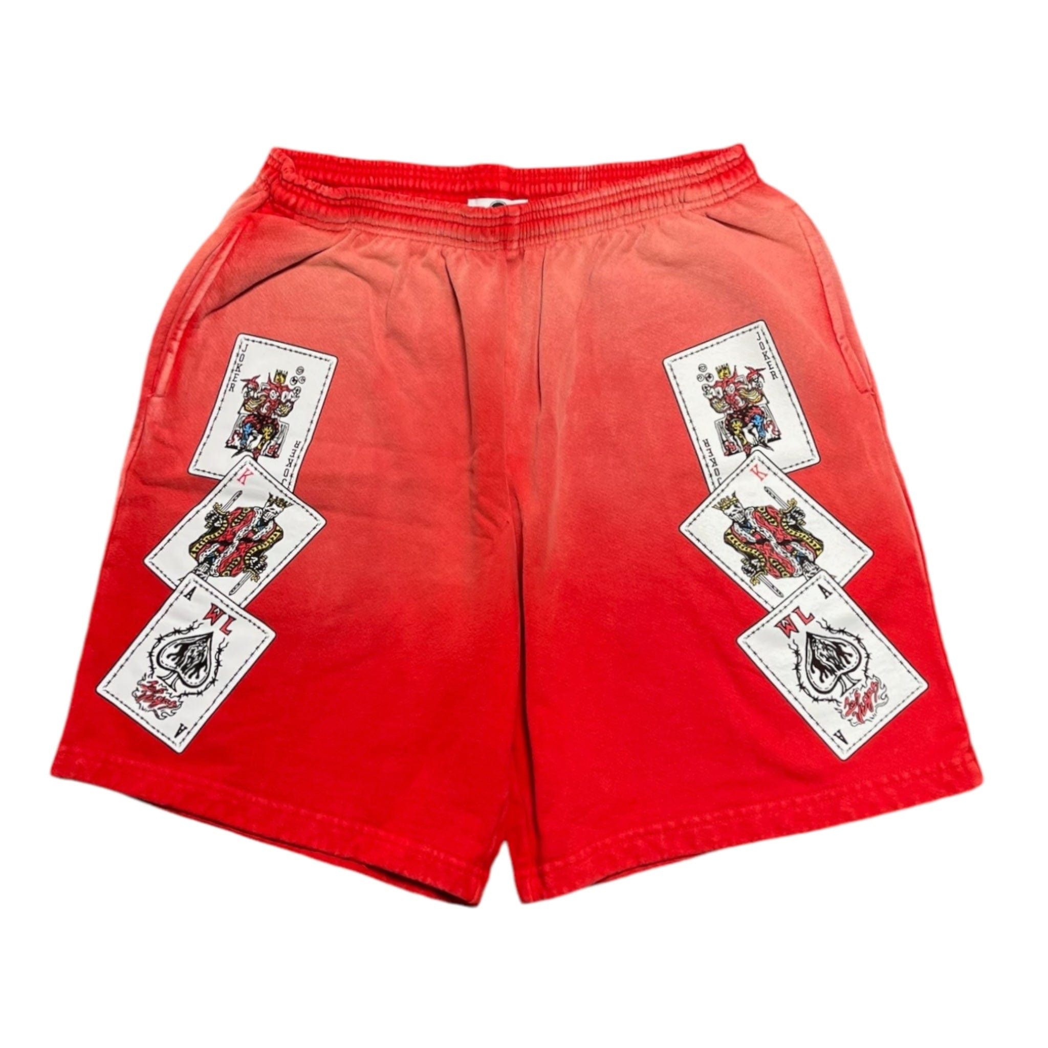 Playing Cards Sweatshorts Red