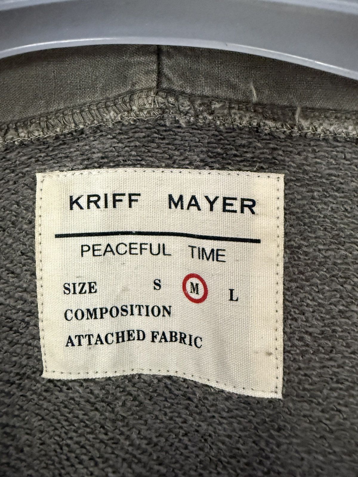 Japanese Brand 🔥 Kriff Mayer Military Hoodie Olive Green Lace-Up Neckline Size US M / EU 48-50 / 2 - 8 Thumbnail