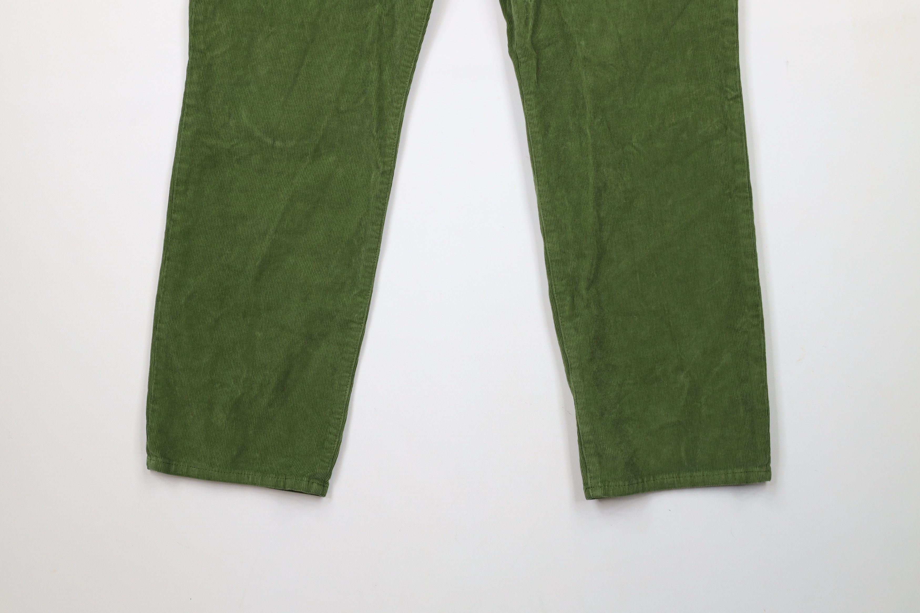 J.Crew × Vintage J Crew Faded Slim Straight Leg Corduroy Chino Pants Green Size 32" / US 10 / IT 46 - 4 Thumbnail