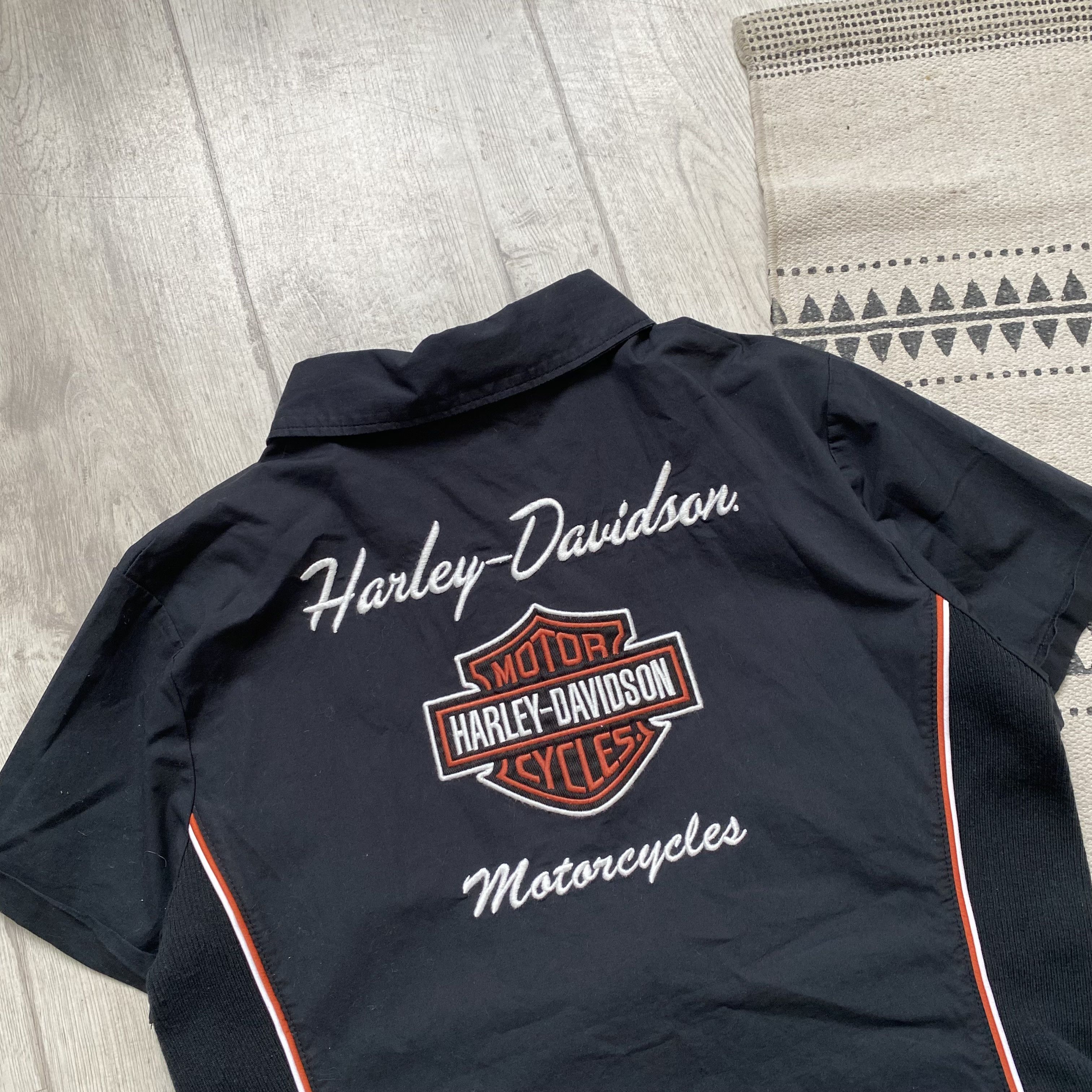 Harley Davidson 🏍️ Vintage 00s Harley Davidson Shirt blouse Big Logo Y2K Size M / US 6-8 / IT 42-44 - 7 Thumbnail