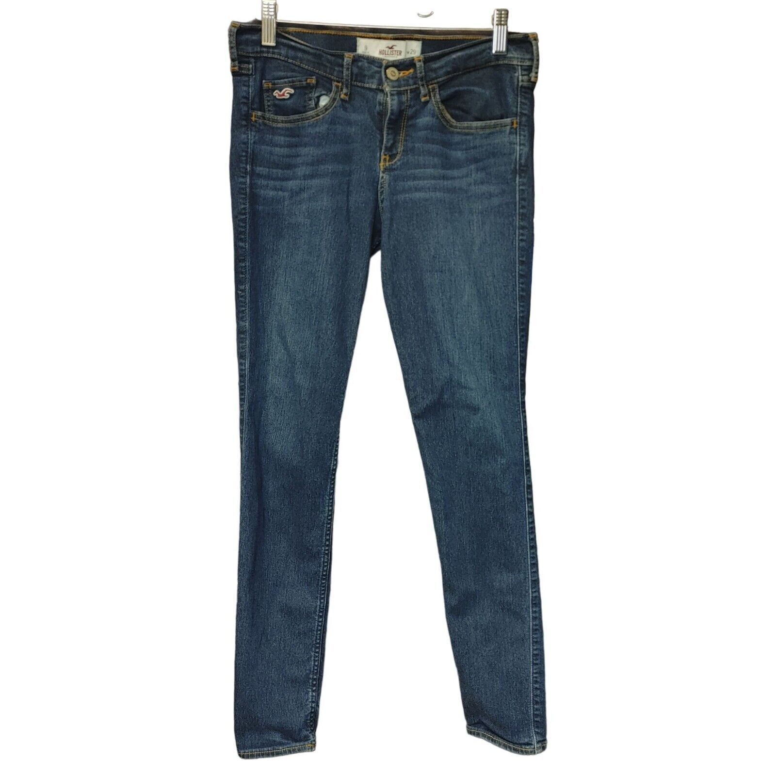 Hollister Hollister Women's Dark Blue Social Stretch Skinny Jeans 29W Size 29" - 1 Thumbnail