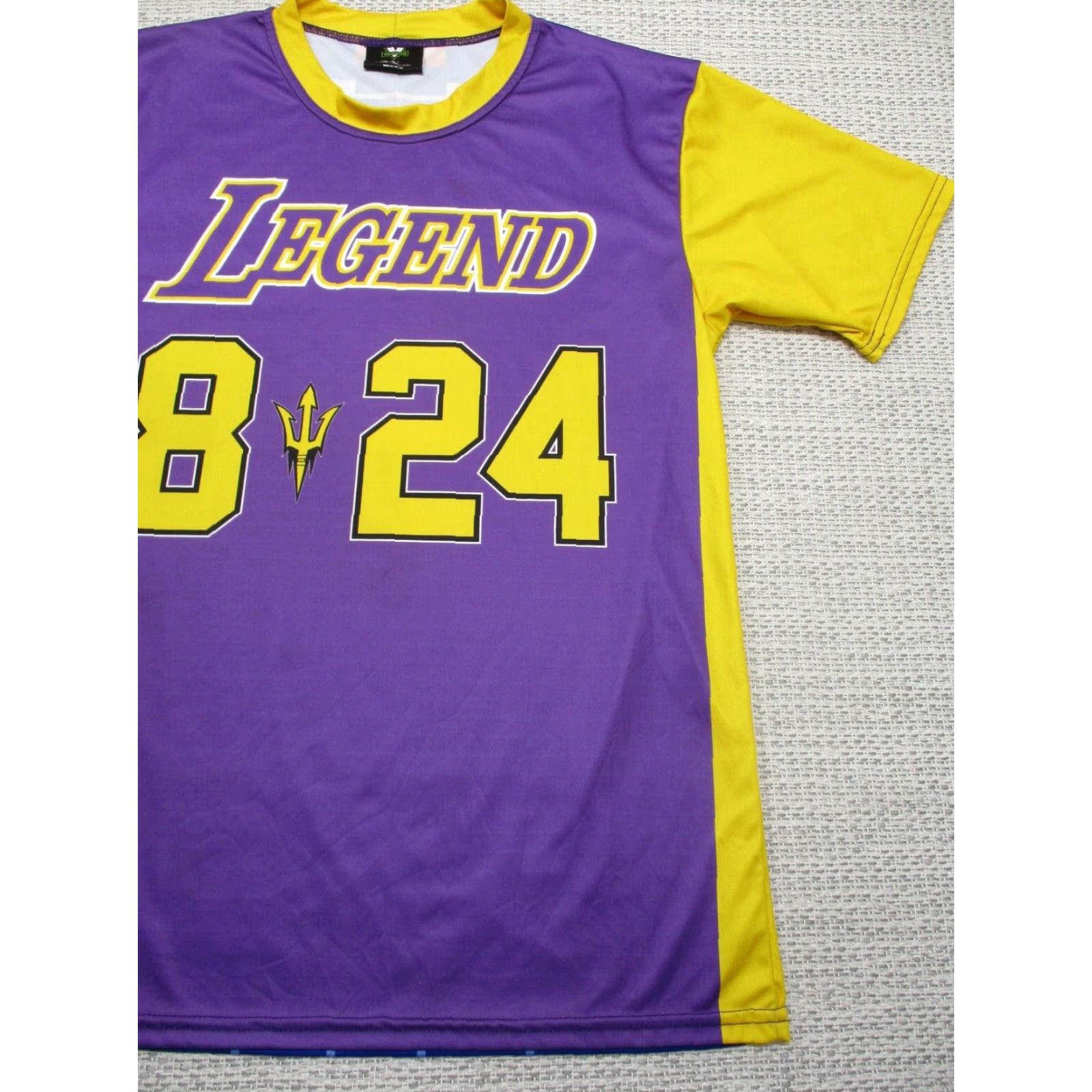Fruit Of The Loom Voodoo Custon Shirt Mens L Short Sleeve Logo Knit Cotton Blue Kobe Bryant 8 24 Lakers Bar 90s Vintage? Size US L / EU 52-54 / 3 - 2 Thumbnail