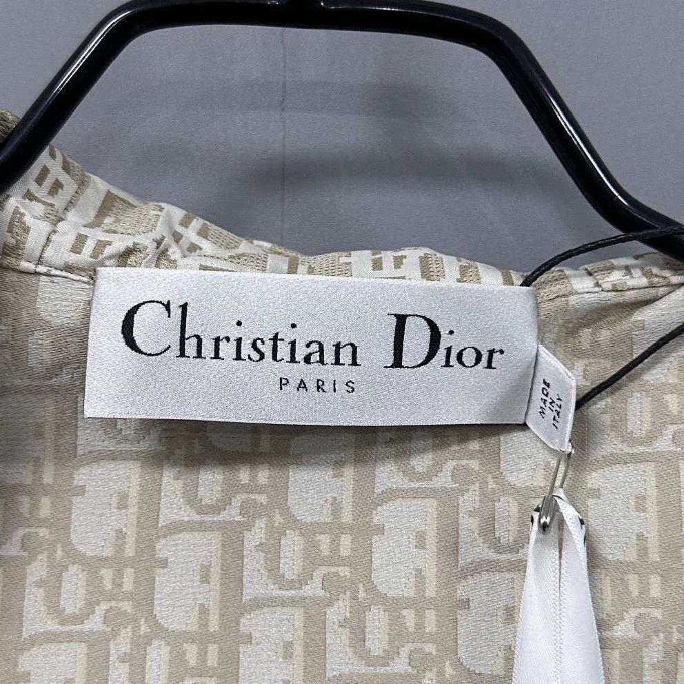Dior Dior Beige Full Logo Print Zip Jacket Size XS / US 0-2 / IT 36-38 - 6 Thumbnail