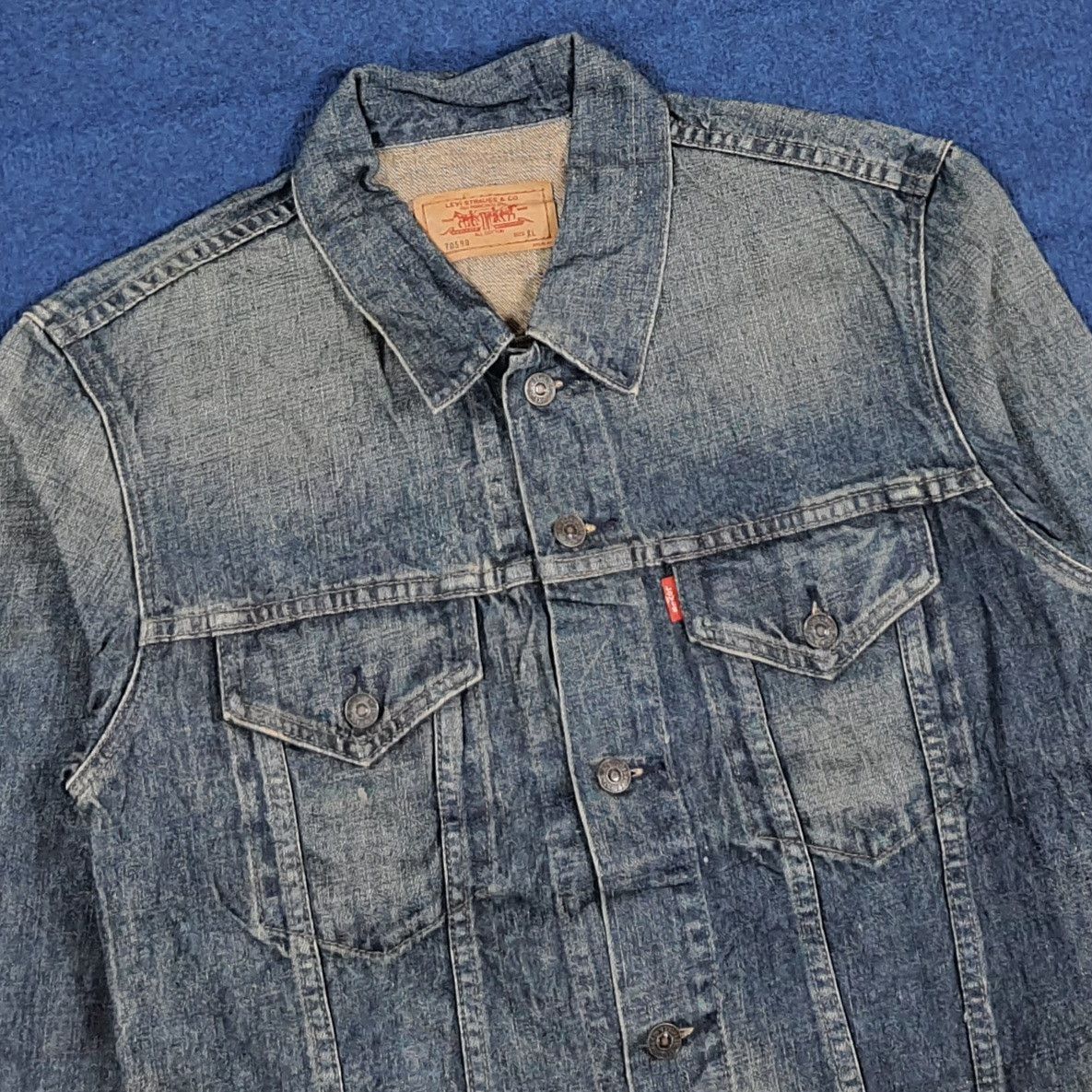 Levi's Vintage Levi’s 70599 Denim Faded Blue Trucker Jacket C302N21 Size US M / EU 48-50 / 2 - 2 Thumbnail
