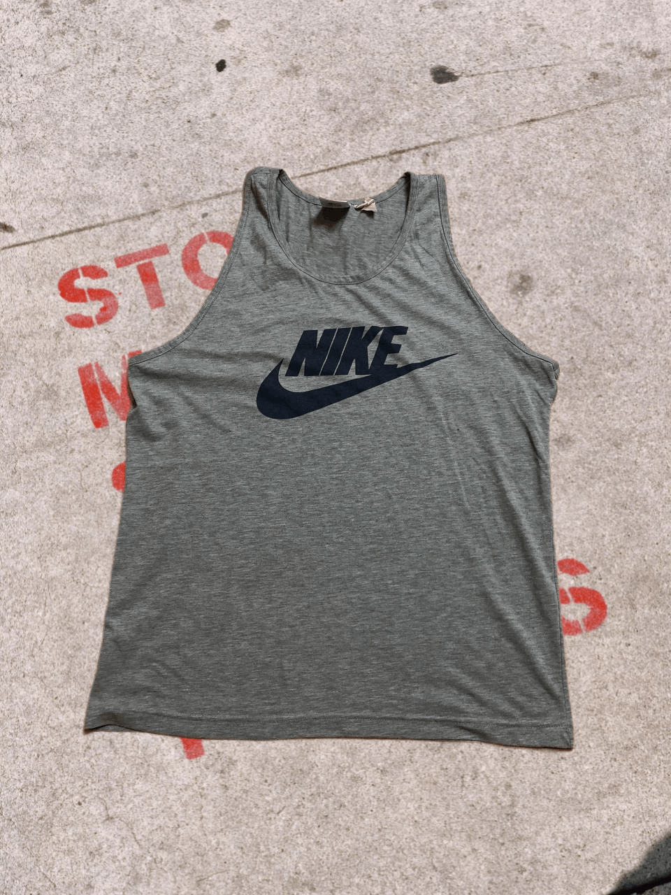 Nike Vintage 90's Nike Tank Top Gray Tag Basketball Gym TOP Size US S / EU 44-46 / 1 - 1 Thumbnail