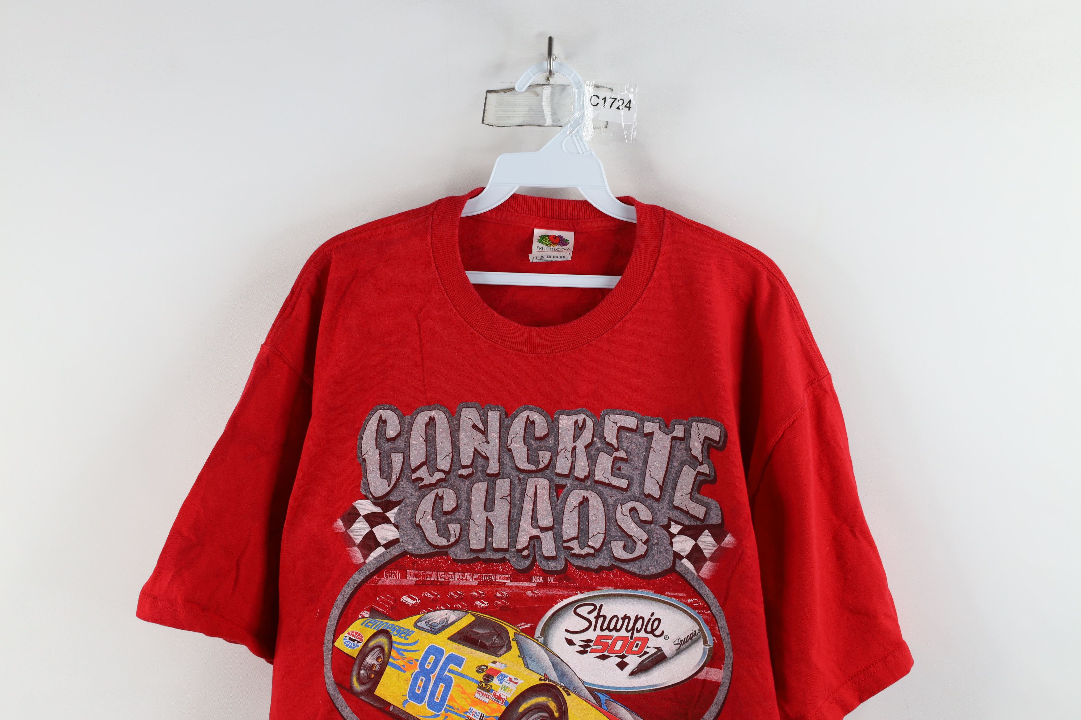 Fruit Of The Loom × Vintage Vintage Y2K 2004 NASCAR Print Bristol Motor Speedway T-Shirt Size US XL / EU 56 / 4 - 2 Thumbnail
