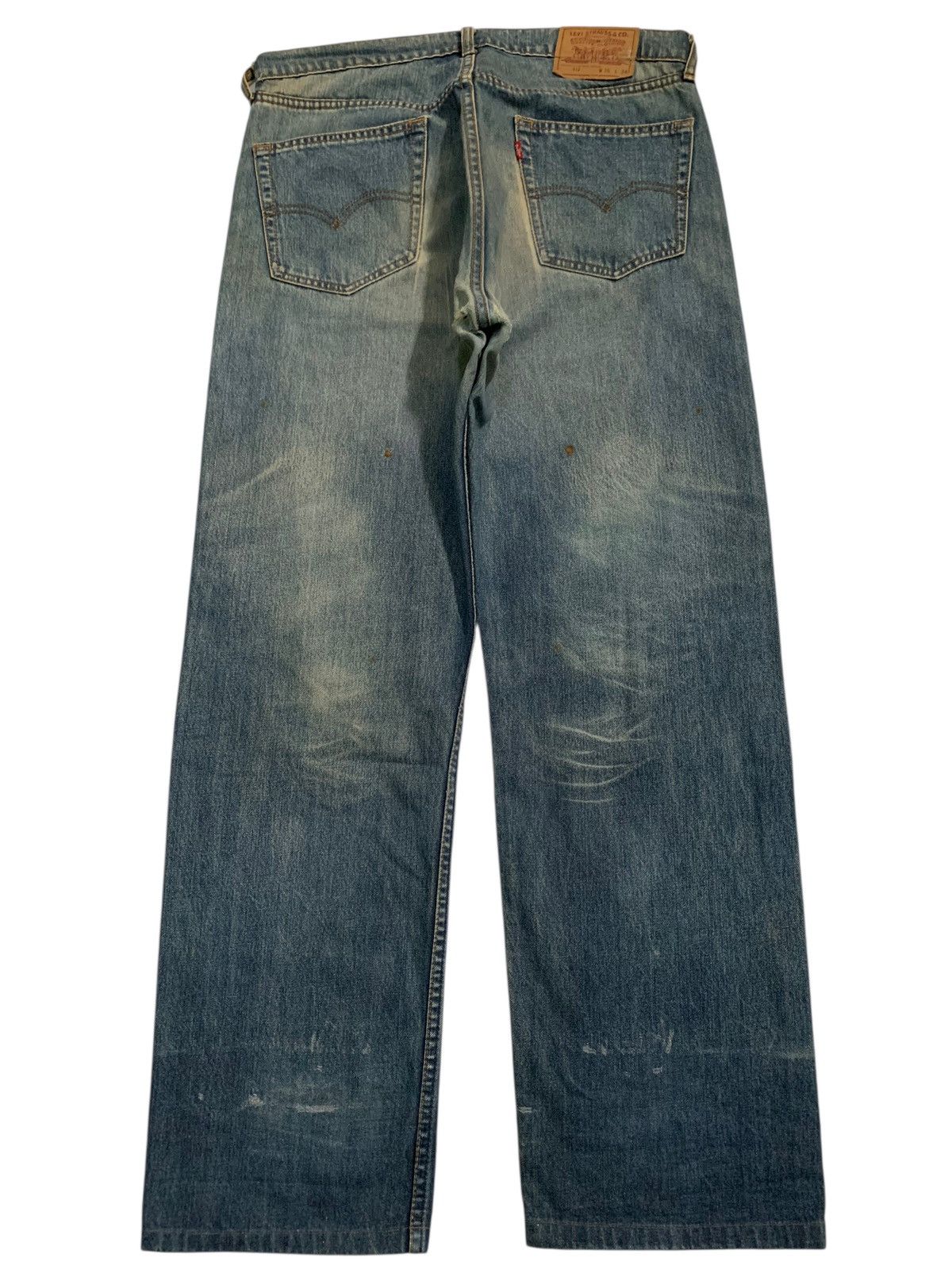 Levi's VINTAGE LEVIS 512 FADED & RUSTY DISTRESSED DENIM Size US 35 - 2 Thumbnail