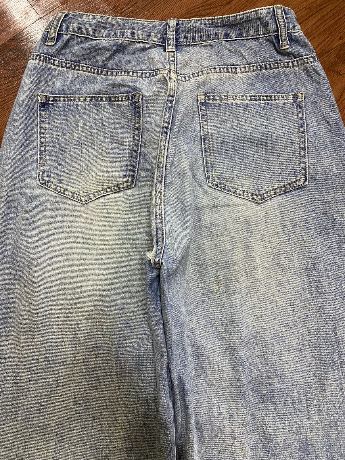 Other Vintage Japanese Blue Faded Wash Distressed Baggy Jeans Size US 28 / EU 44 - 4 Thumbnail