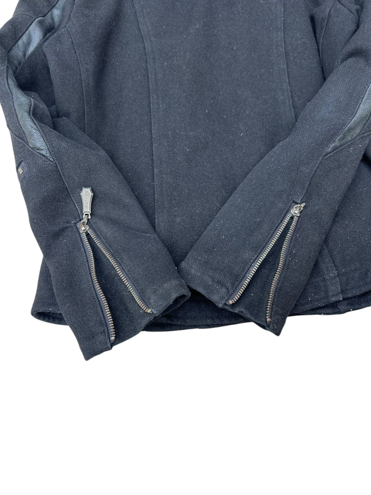 If Six Was Nine × JACKROSE × Le Grande Bleu (L.G.B.) Jackrose Luv Maison Wool Leather Hoodie Bondage Bono Jacket Size US M / EU 48-50 / 2 - 20 Thumbnail