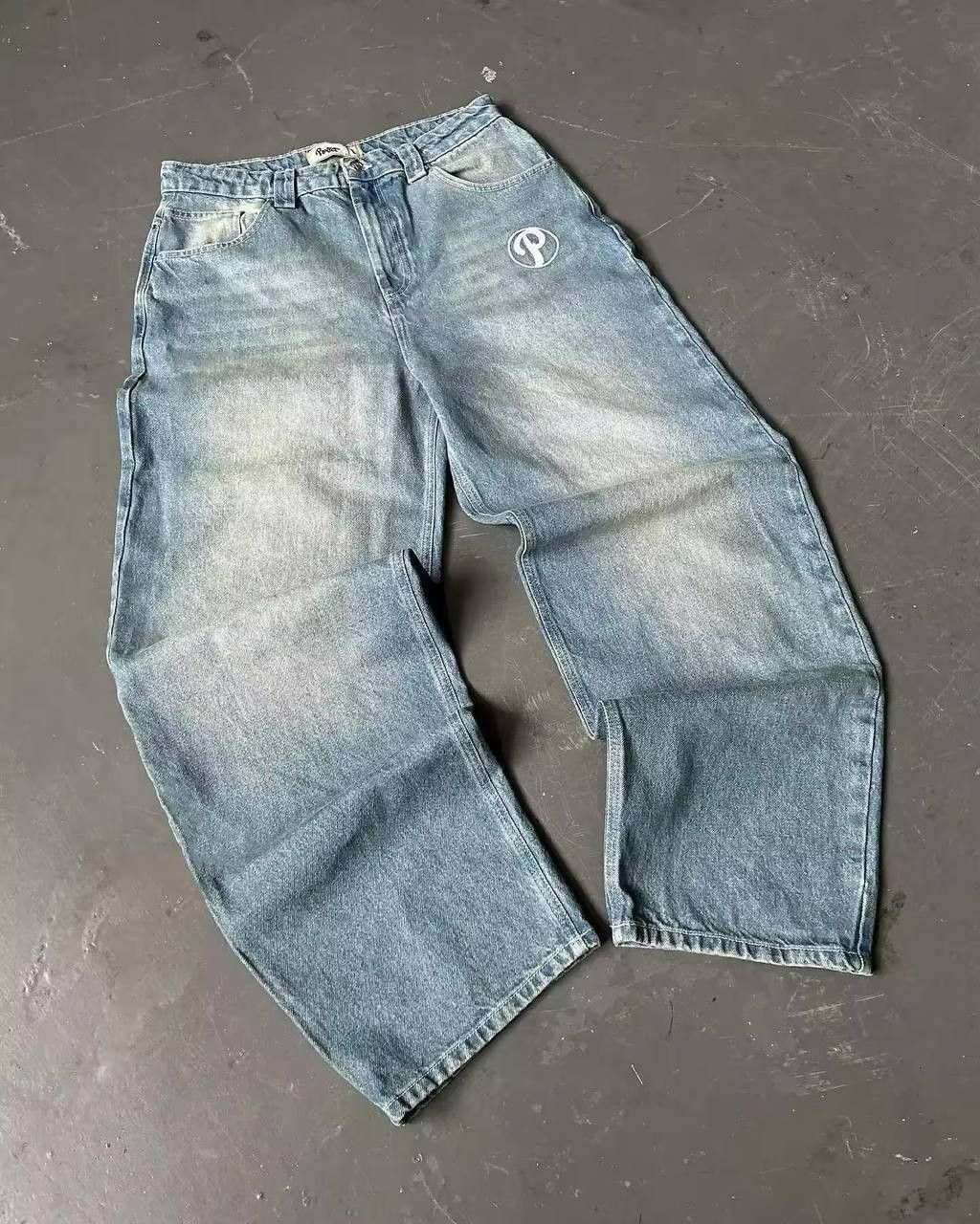 Japanese Brand × Vintage vintage baggy high-waisted jeans Size US 34 / EU 50 - 5 Thumbnail