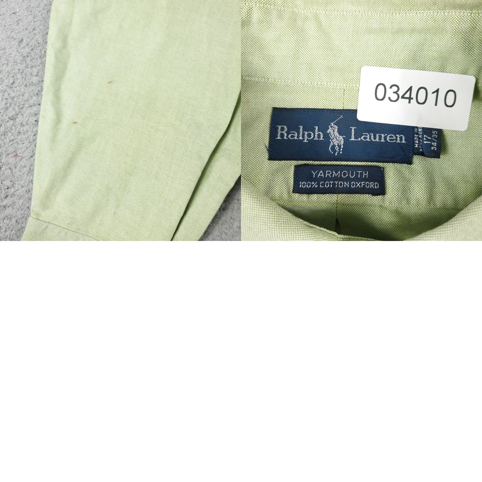 Ralph Lauren Ralph Lauren Dress Shirt Mens 17 Green Pony Button-Down Long Sleeve Size 46R - 8 Thumbnail