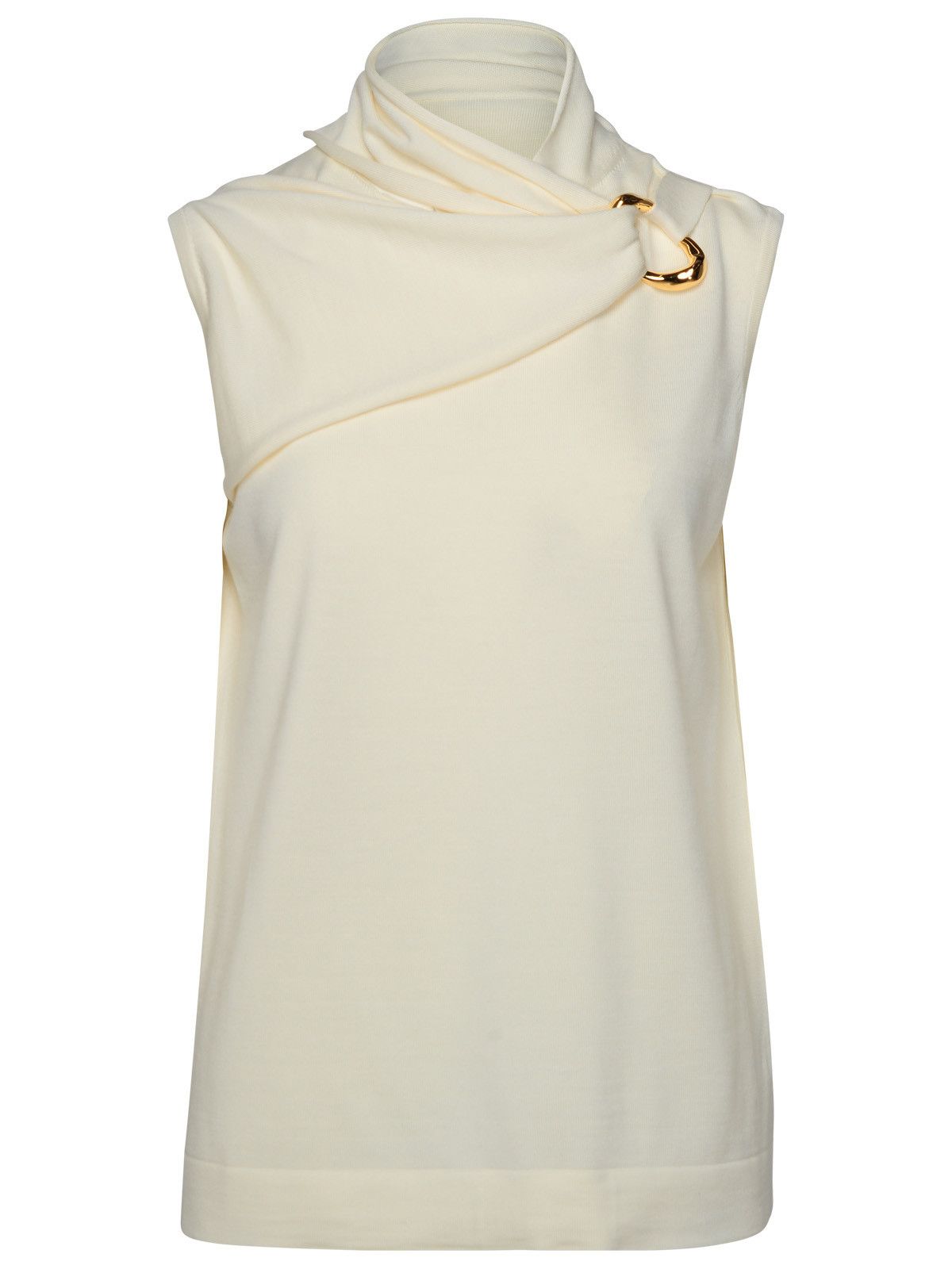 image of Jil Sander Cream Virgin Wool Tank Top in Ivory, Women's (Size XS)
