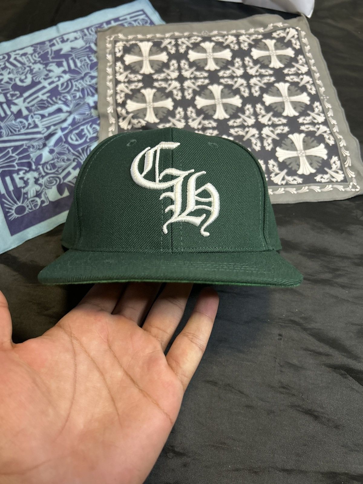 Chrome Hearts Chrome Hearts Green 6 Panel BaseBall Hat Size ONE SIZE - 2 Thumbnail