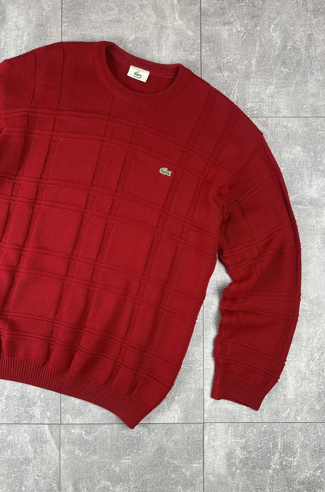 Lacoste Lacoste Cable Knit Mens Vintage Retro Small Logo Sweater Size US L / EU 52-54 / 3 - 9 Thumbnail