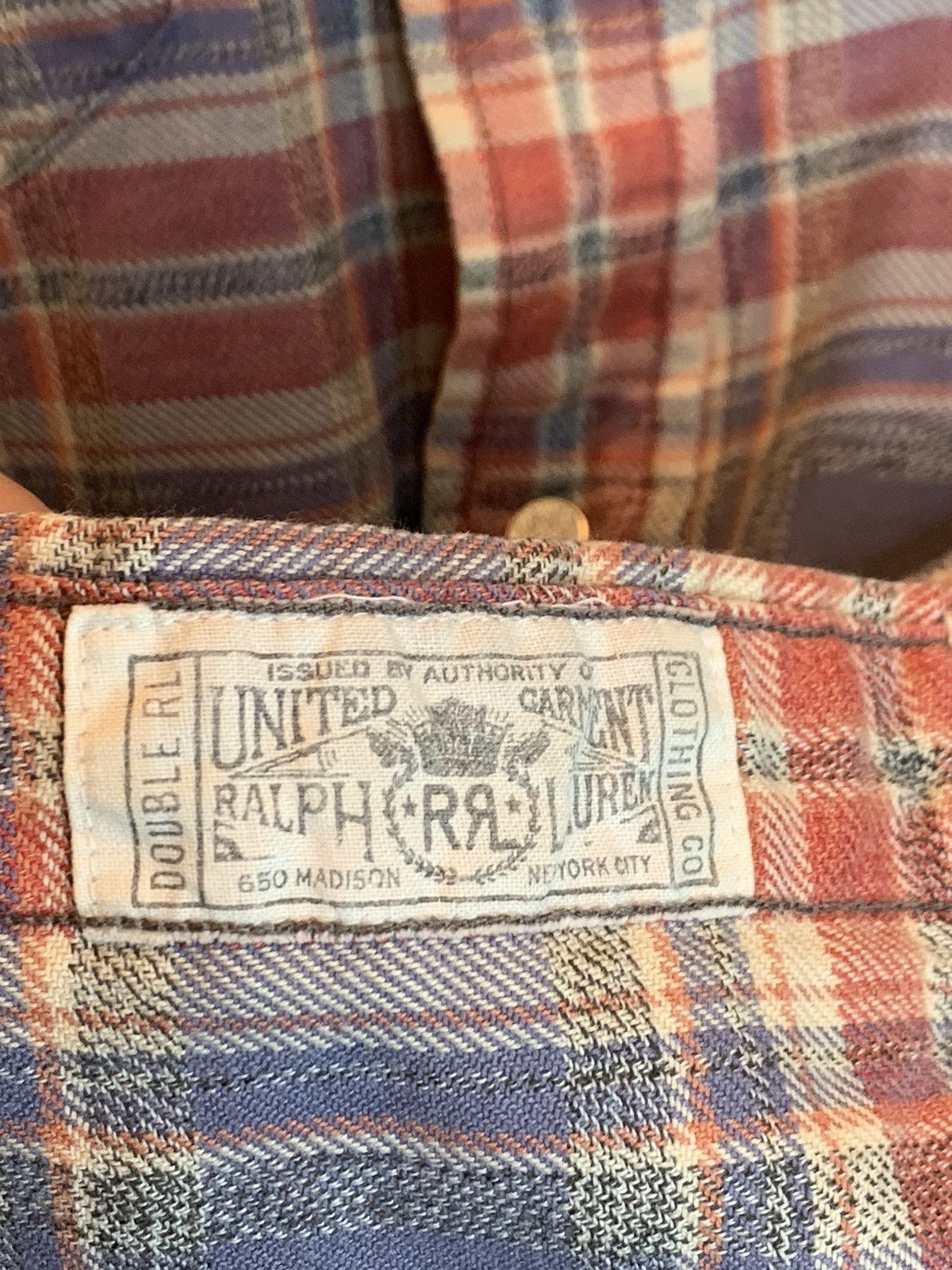 RRL Ralph Lauren RARE* RRL Ralph Lauren Plaid Distressed Western Button Shirt Size US S / EU 44-46 / 1 - 10 Thumbnail
