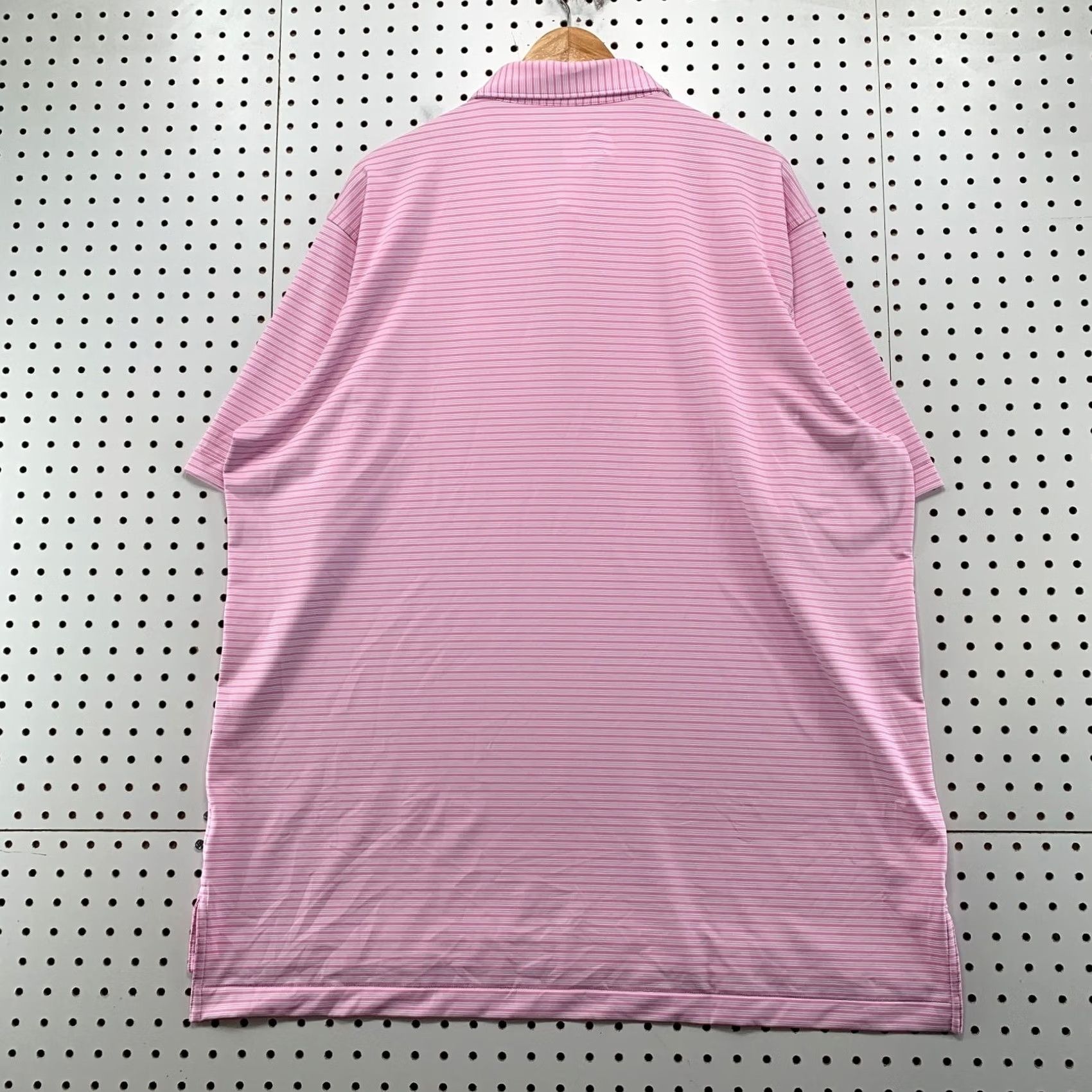Peter Millar Peter Millar Summer Comfort Polo Shirt Mens 2XL Pink Evans Scholar Striped Golf Shirt Size US XXL / EU 58 / 5 - 2 Thumbnail