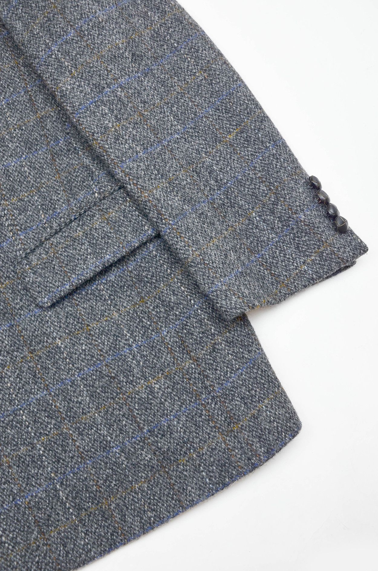 Harris Tweed Harris Tweed Wool Checked Blazer – Grey/Blue – Size 50 Size 50R - 3 Thumbnail
