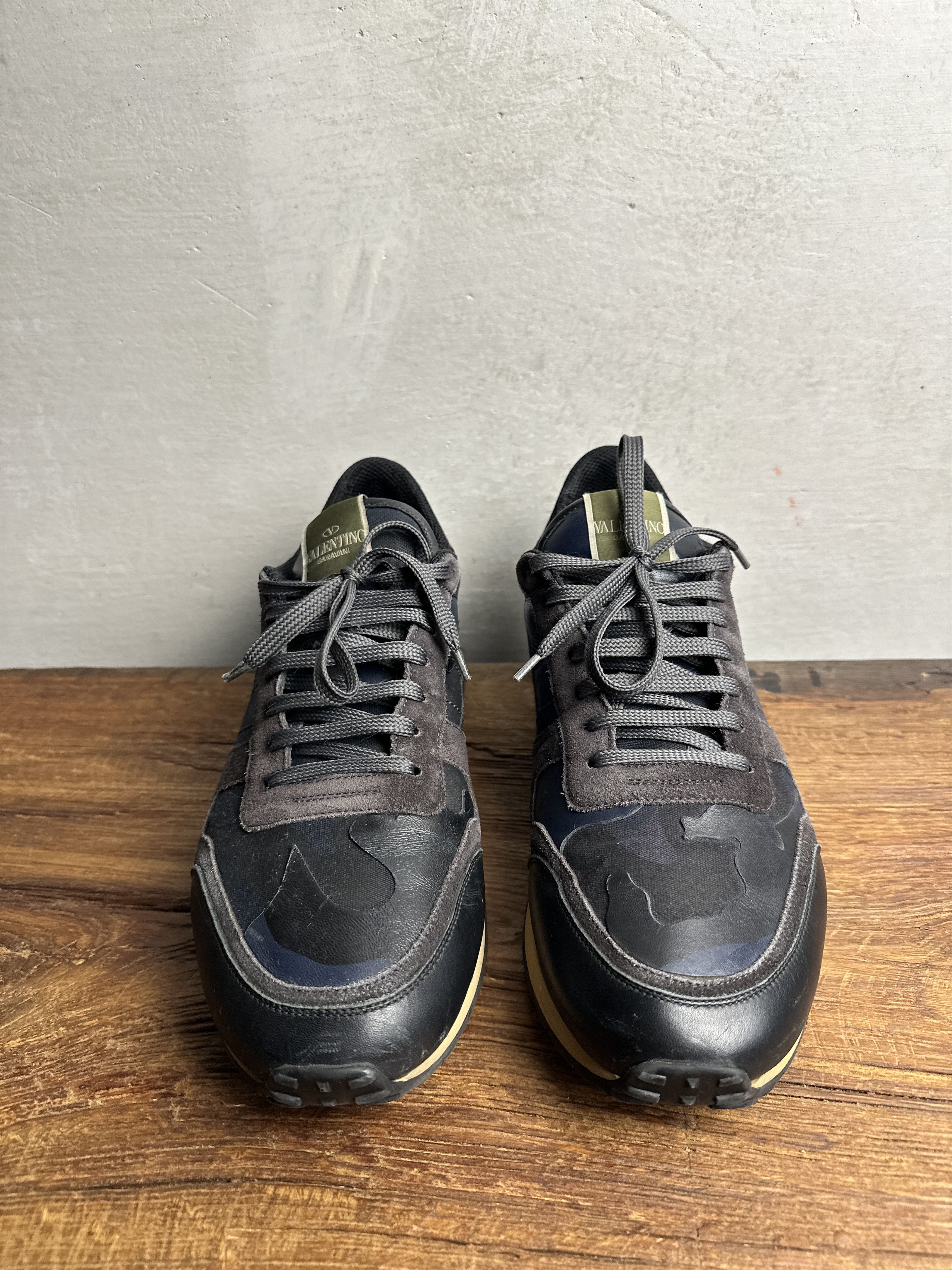 Valentino Valentino Garavani Blue Camouflage Rockrunner Sneakers Size US 11 / EU 44 - 7 Thumbnail