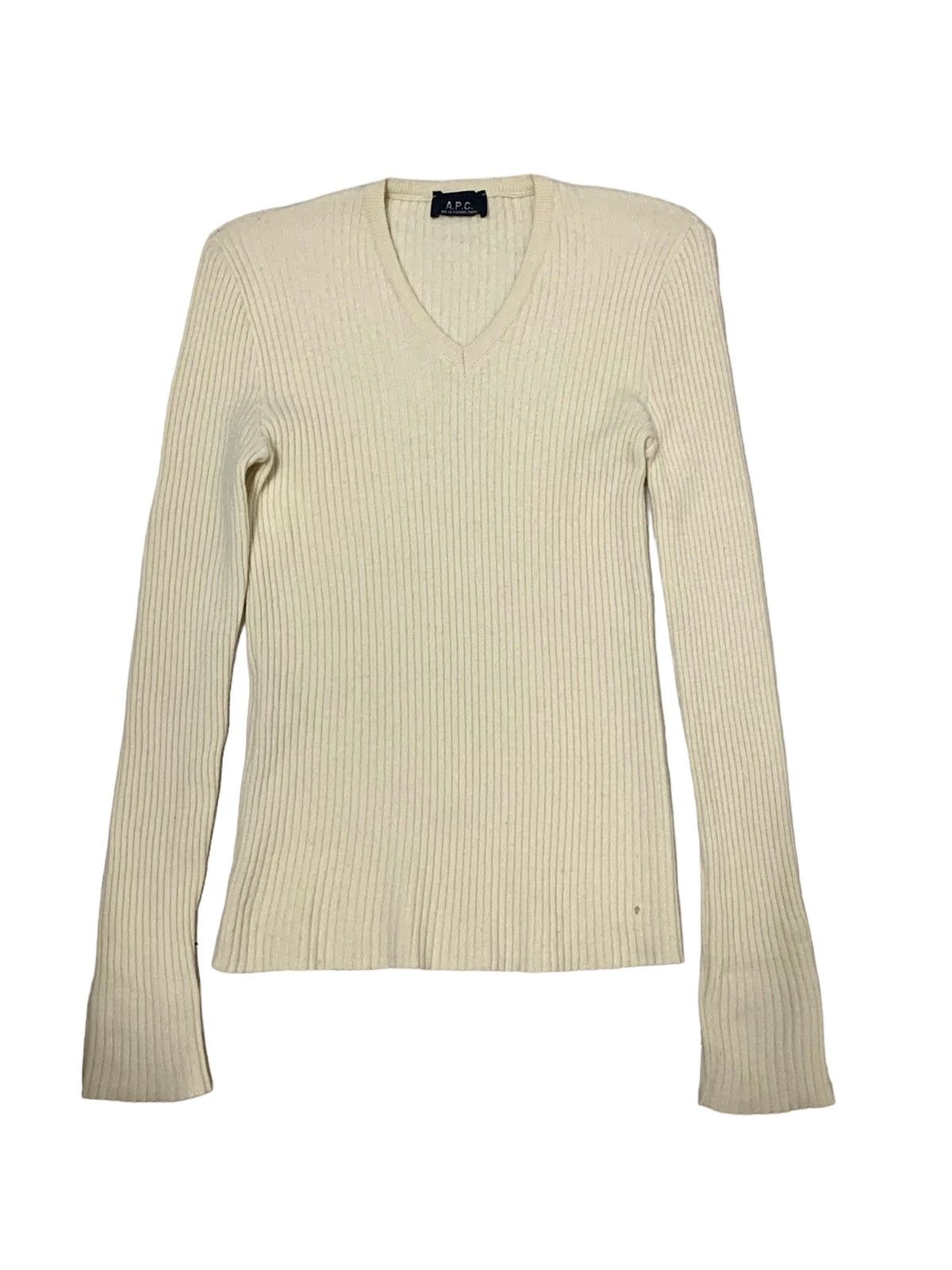 image of A P C x Vintage 1997 Hiver Runaway Wool Sweater Winter in Cream, Women's (Size XS)