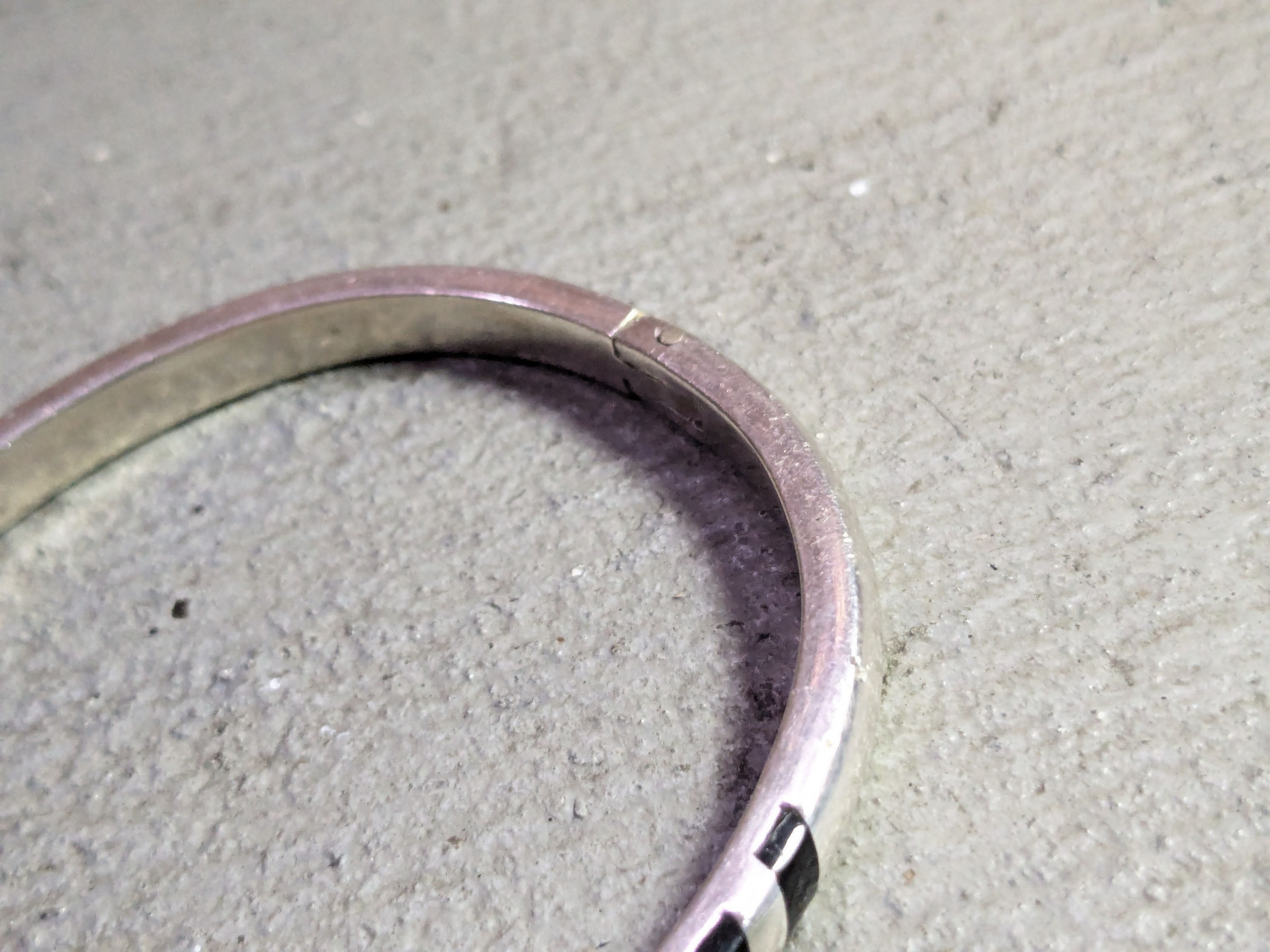 Jewelry Vintage Sterling Silver Bracelet Black Onyx Inlay Taxco Size ONE SIZE - 7 Thumbnail