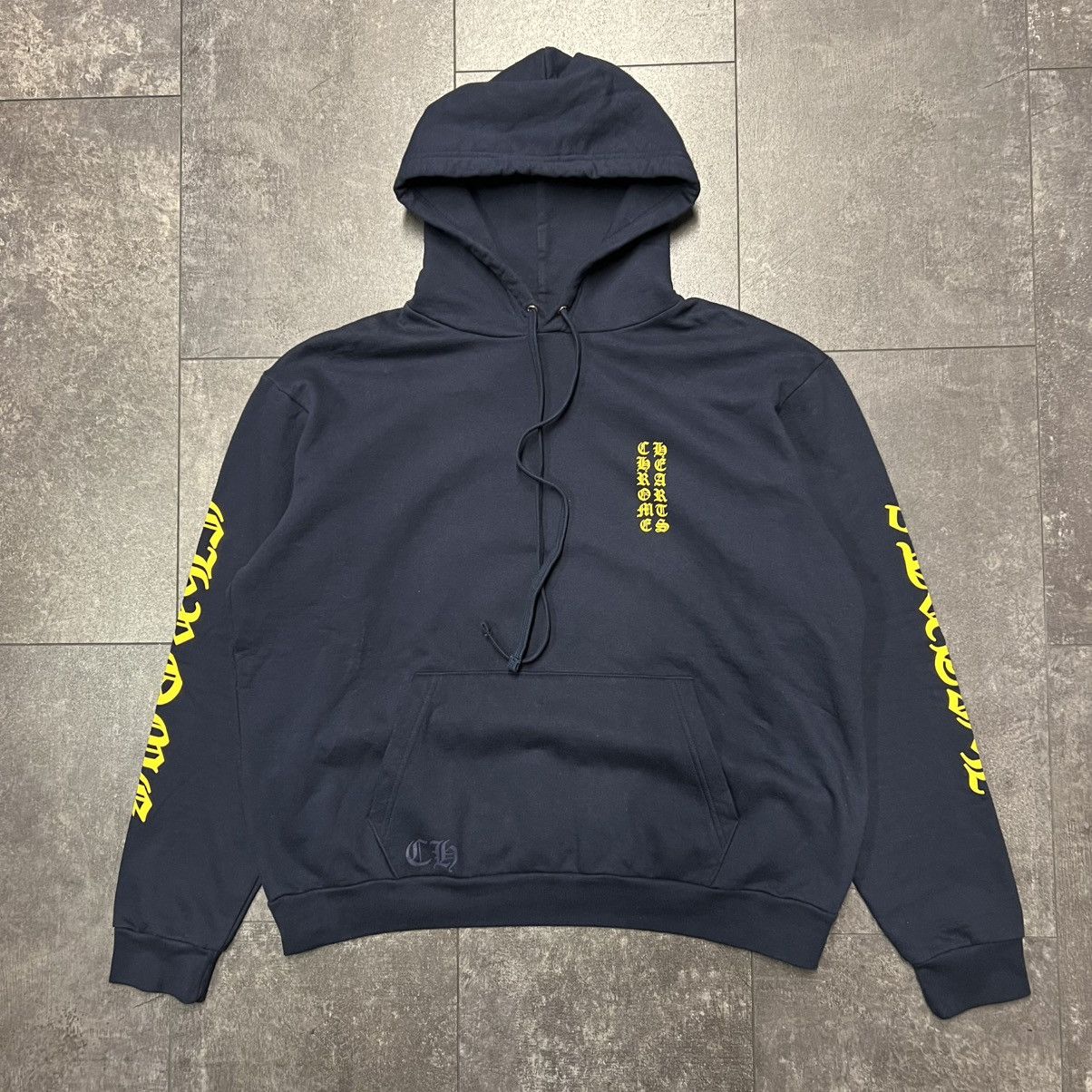 Chrome Hearts Logo Hoodie Navy