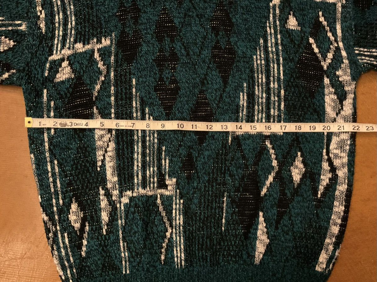 Other Geometric Teal and Black Crewneck Sweater Size US XL / EU 56 / 4 - 4 Thumbnail